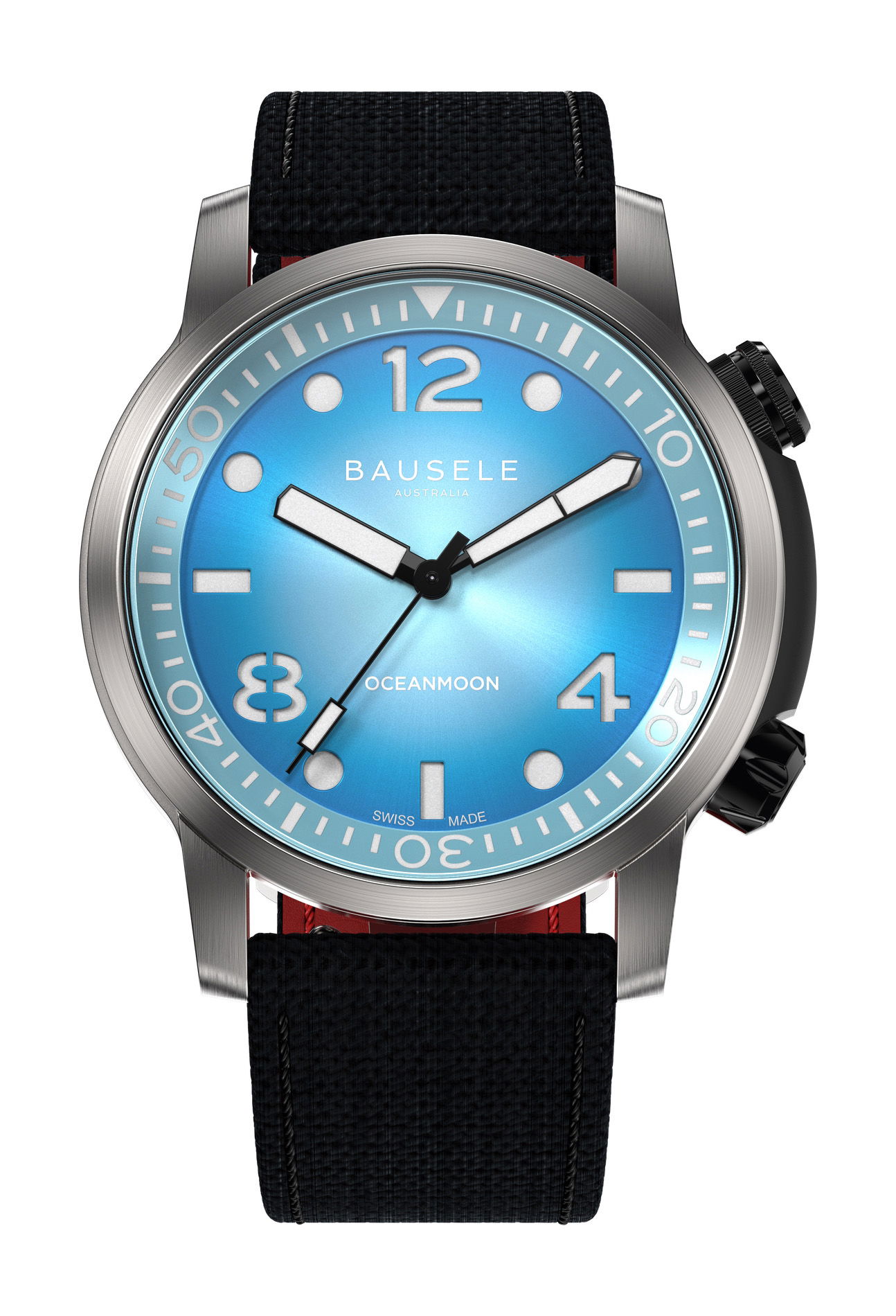 Bausele Ocean Moon V Pacific Blue luxury timepiece - detailed view