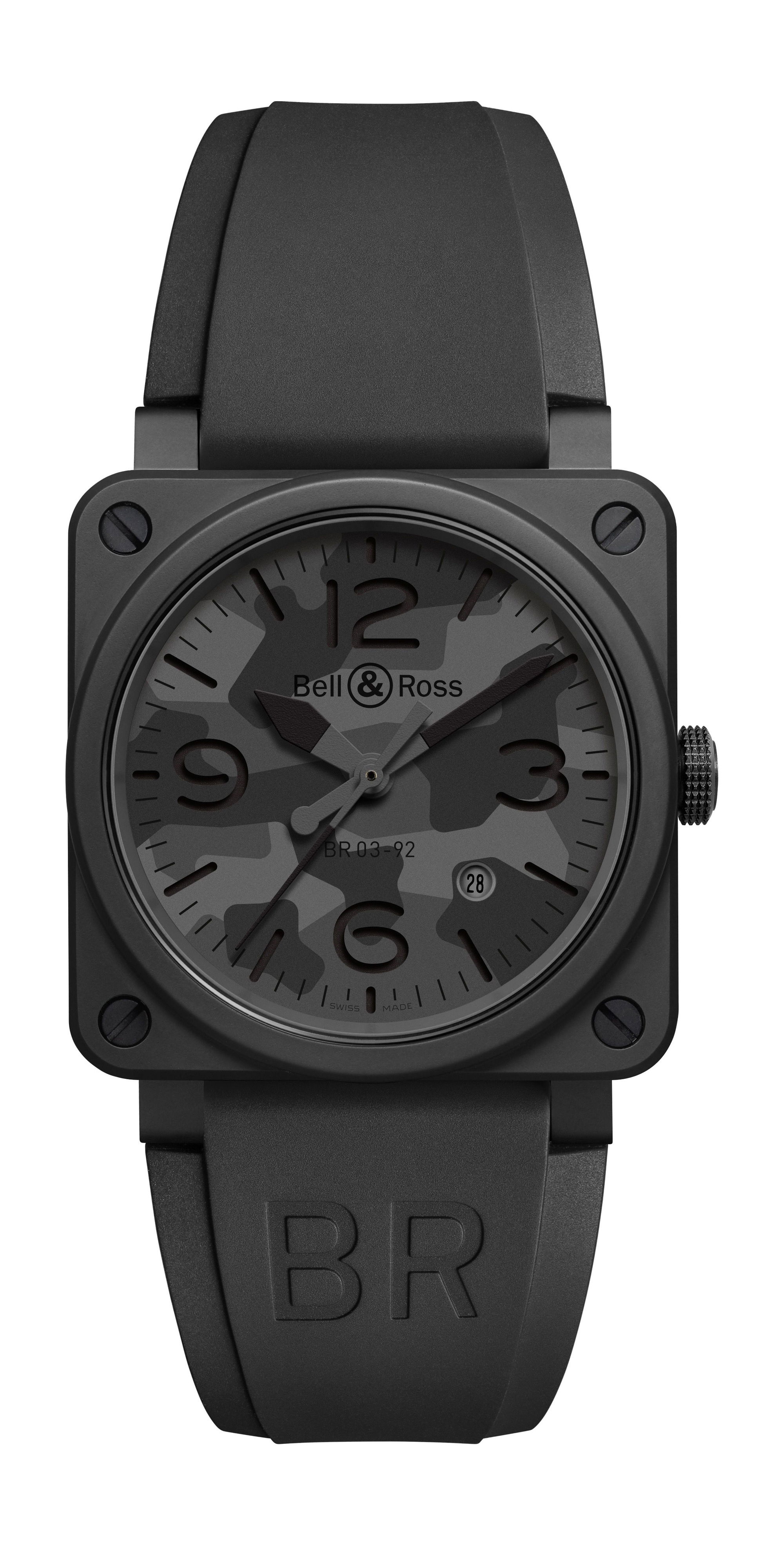 Bell & Ross BR 03-92 BLACK CAMO luxury timepiece - detailed view