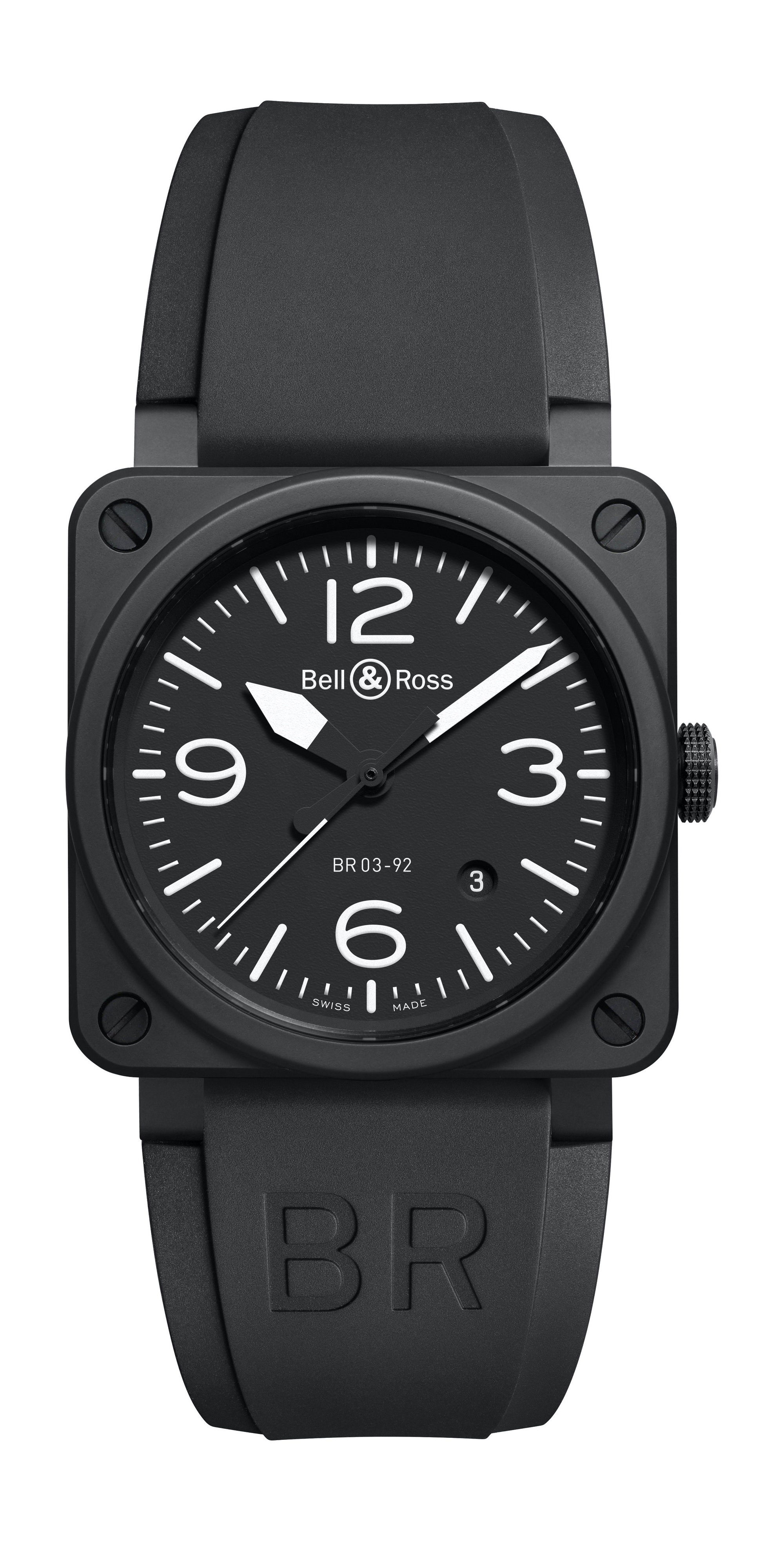 Bell & Ross BR 03-92 BLACK MATTE luxury timepiece - detailed view