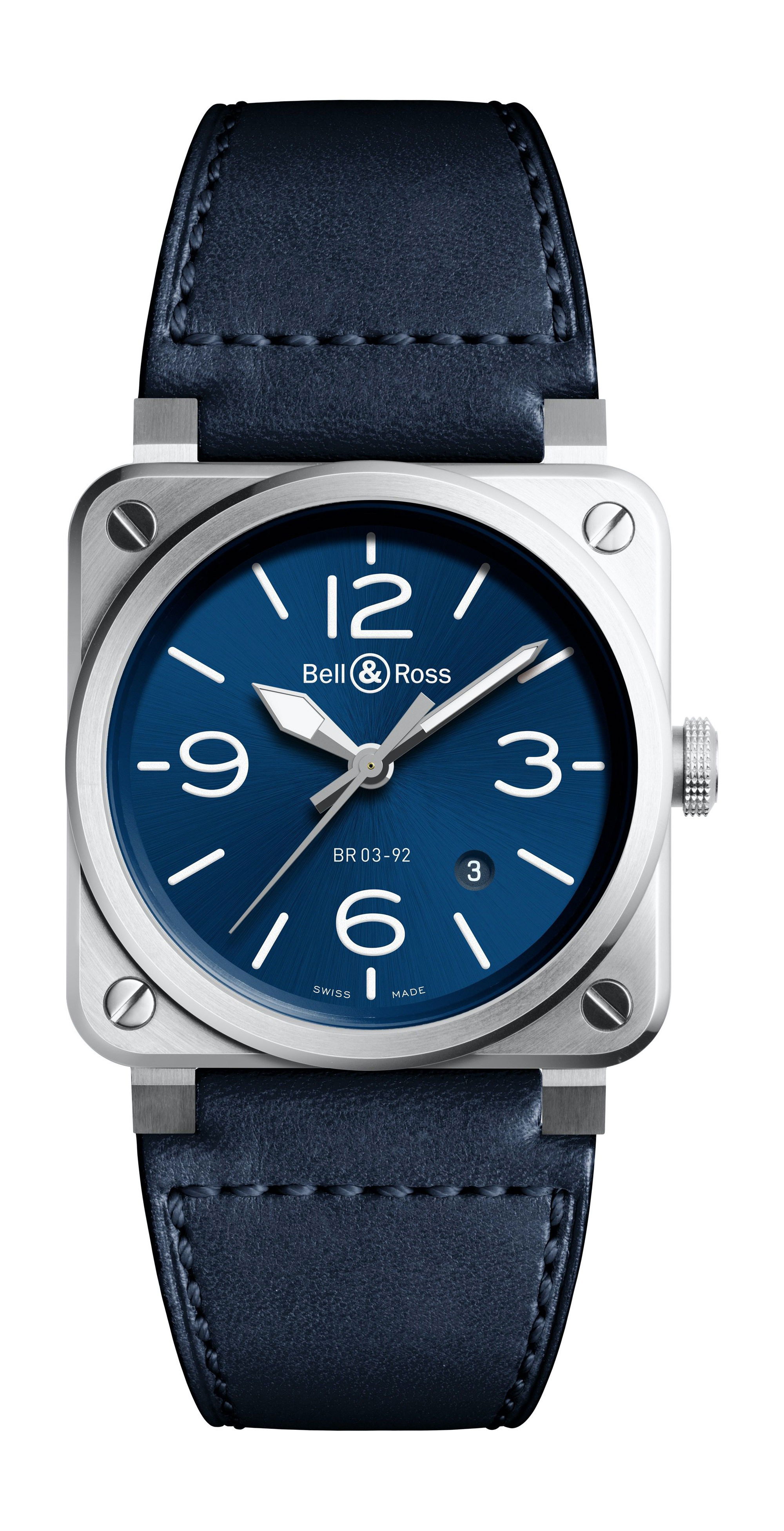 Bell & Ross BR 03-92 Blue Steel luxury timepiece - detailed view