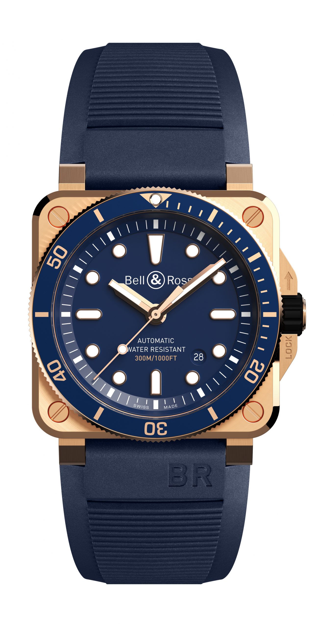 Bell & Ross BR 03-92 Diver Blue Bronze luxury timepiece - detailed view