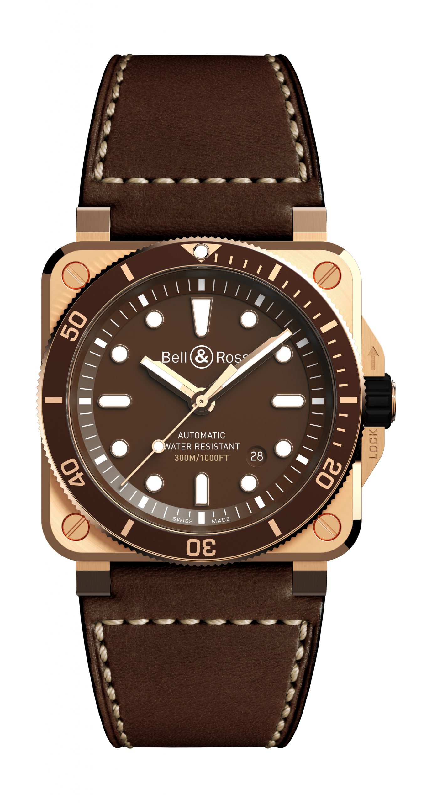 Bell & Ross BR 03-92 Diver Brown Bronze luxury timepiece - detailed view