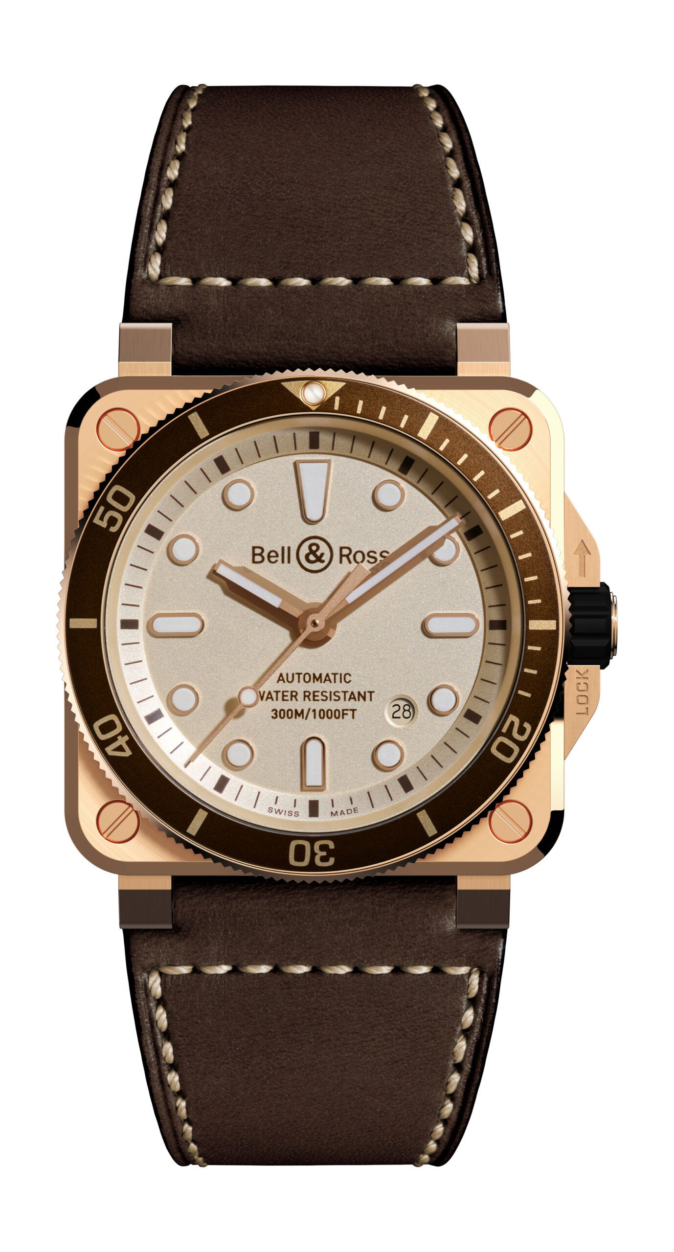 Bell & Ross BR 03-92 Diver White Bronze luxury timepiece - detailed view