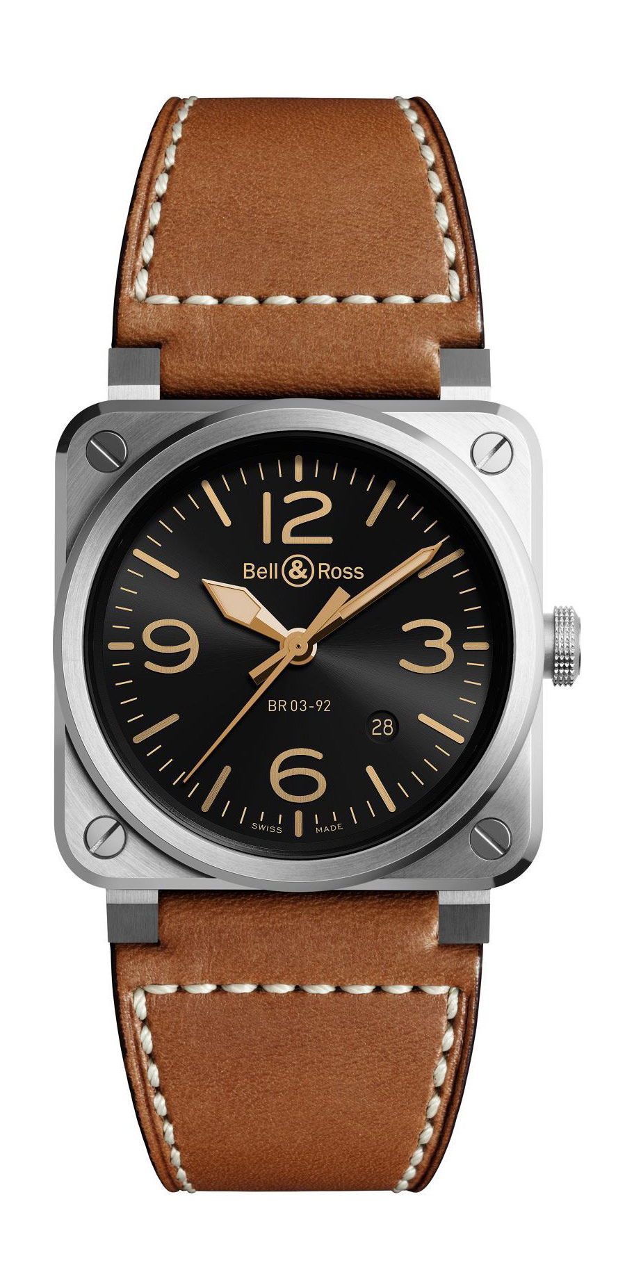 Bell & Ross BR 03-92 Golden Heritage luxury timepiece - detailed view
