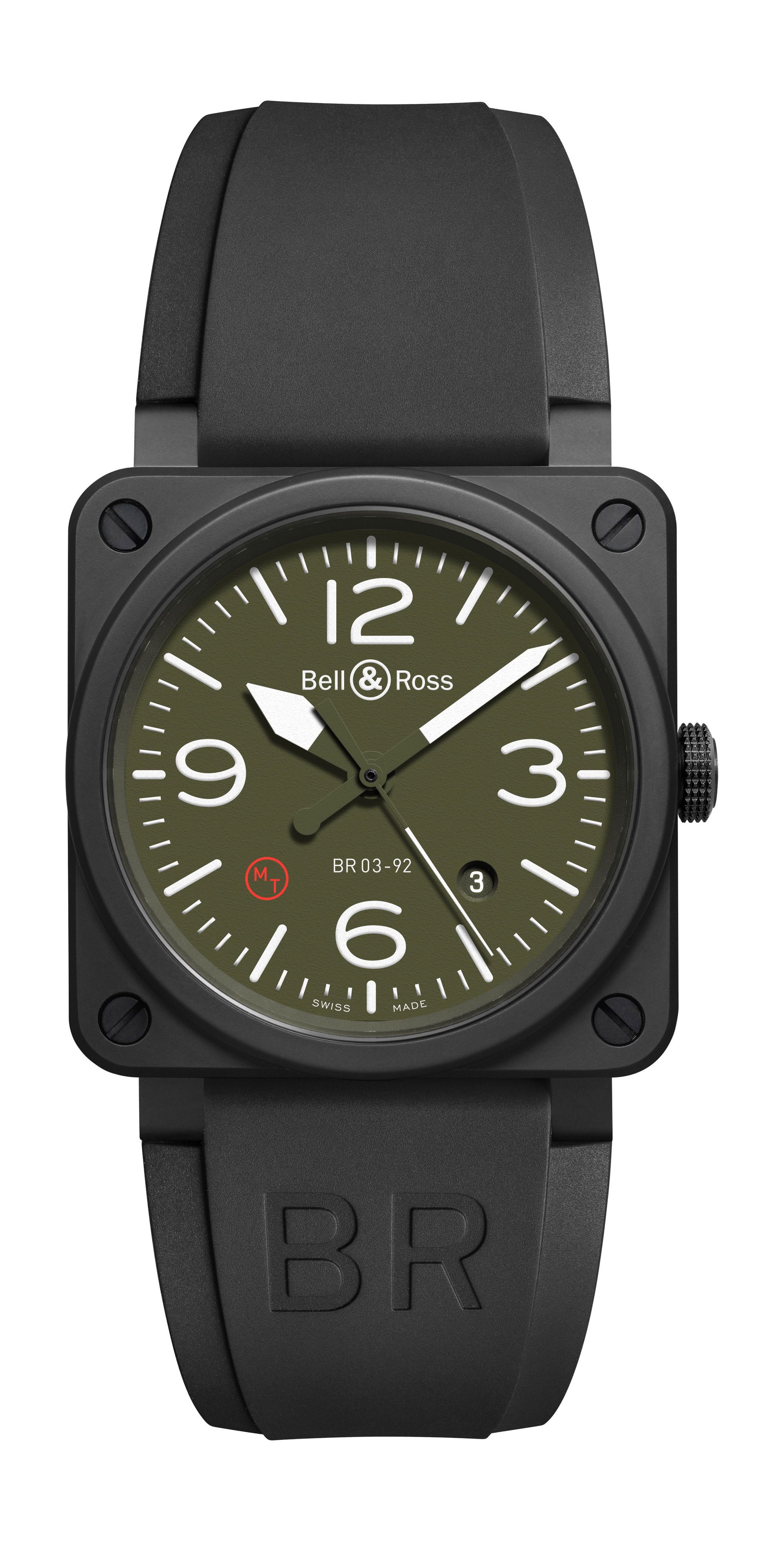 Bell & Ross BR 03-92 MILITARY TYPE luxury timepiece - detailed view