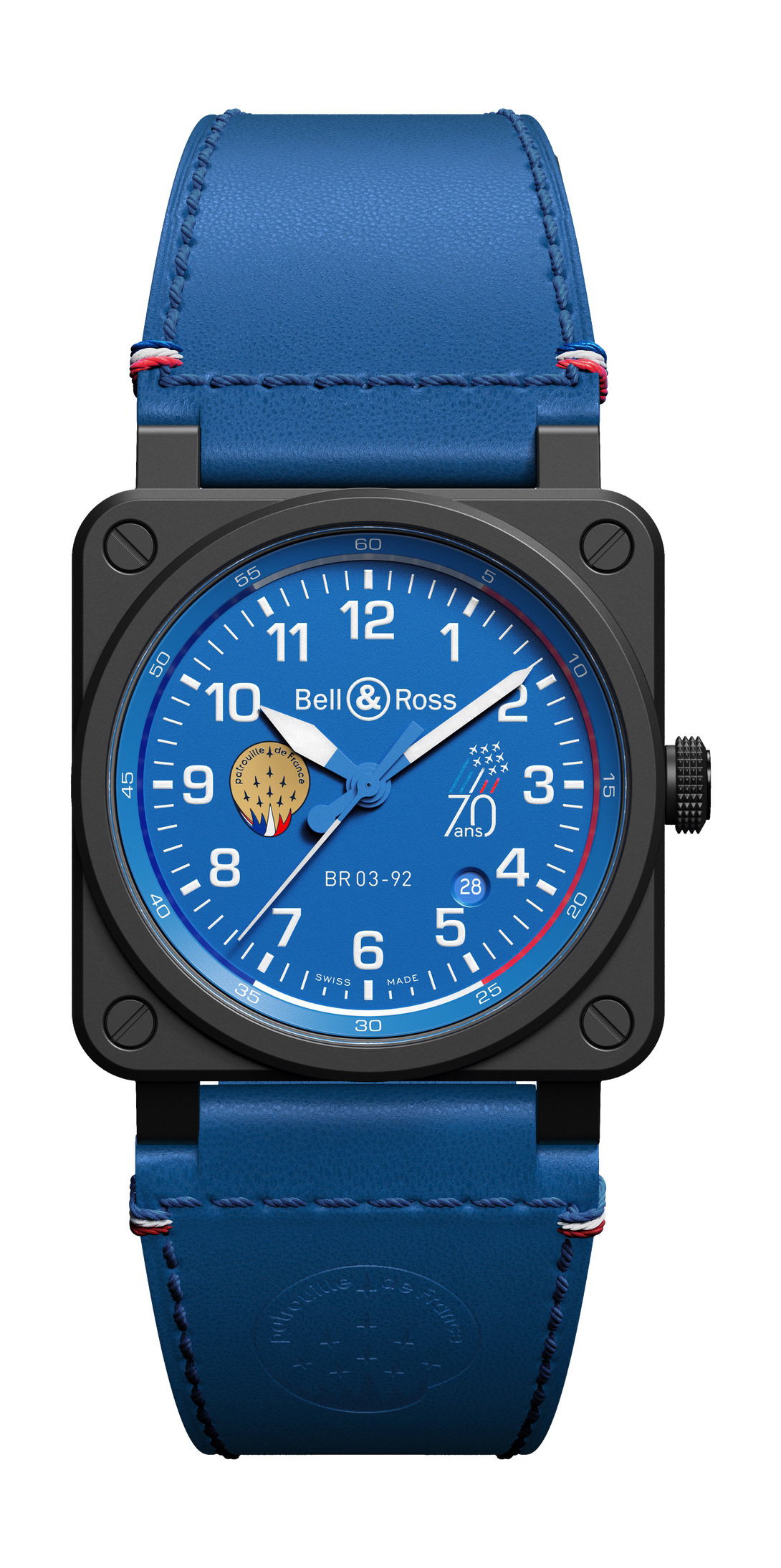 Bell & Ross BR 03-92 Patrouille de France 70th Anniversary luxury timepiece - detailed view