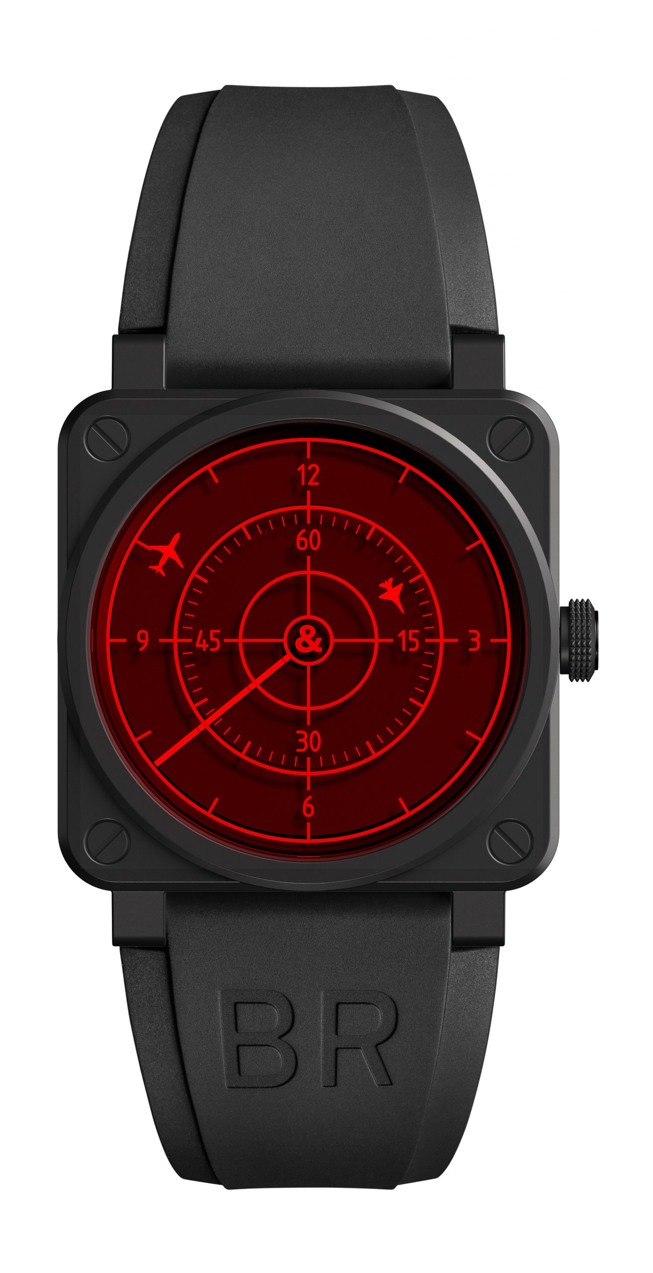 Bell & Ross BR 03-92 Red Radar Ceramic luxury timepiece - detailed view