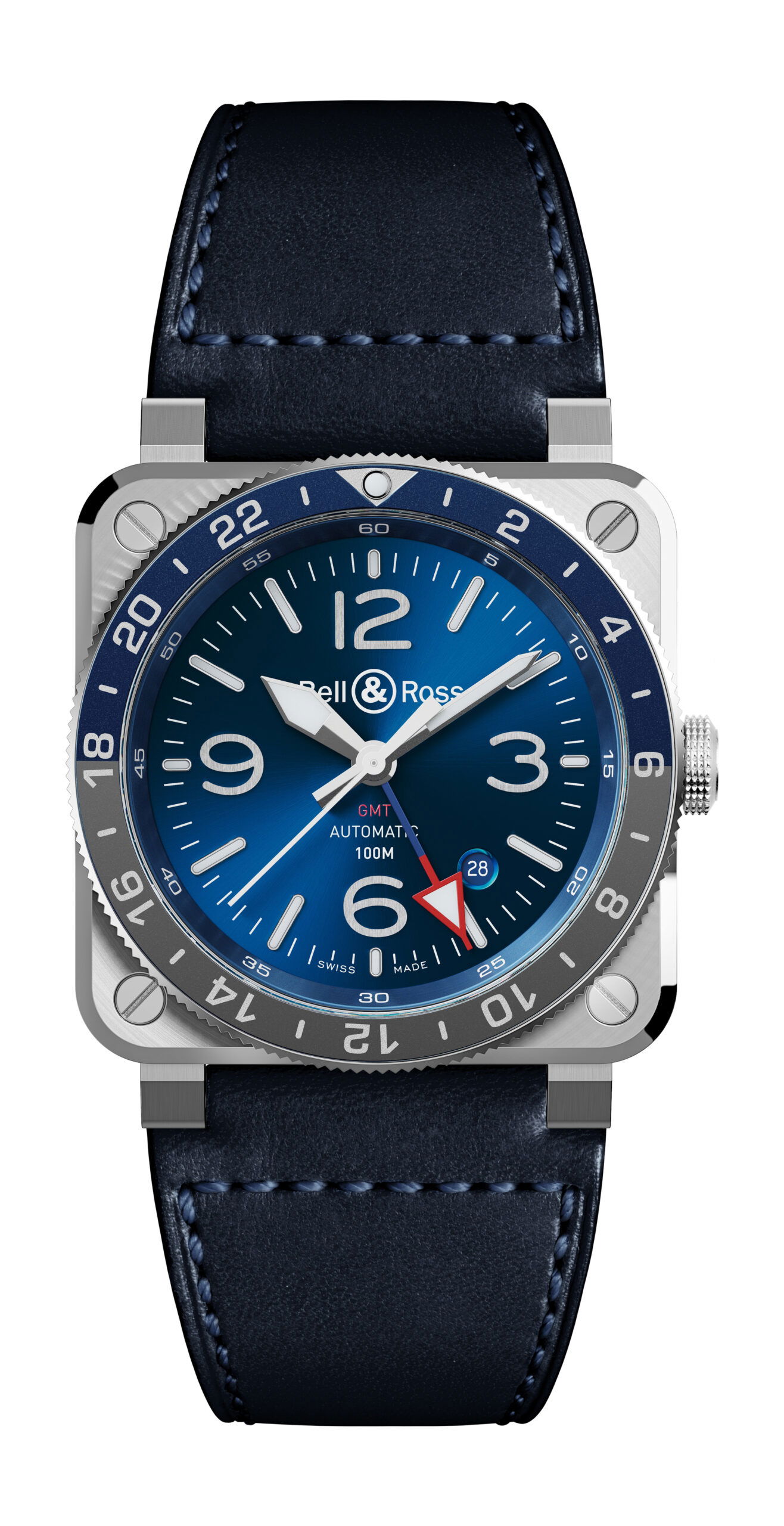 Bell & Ross BR 03-93 GMT Blue luxury timepiece - detailed view
