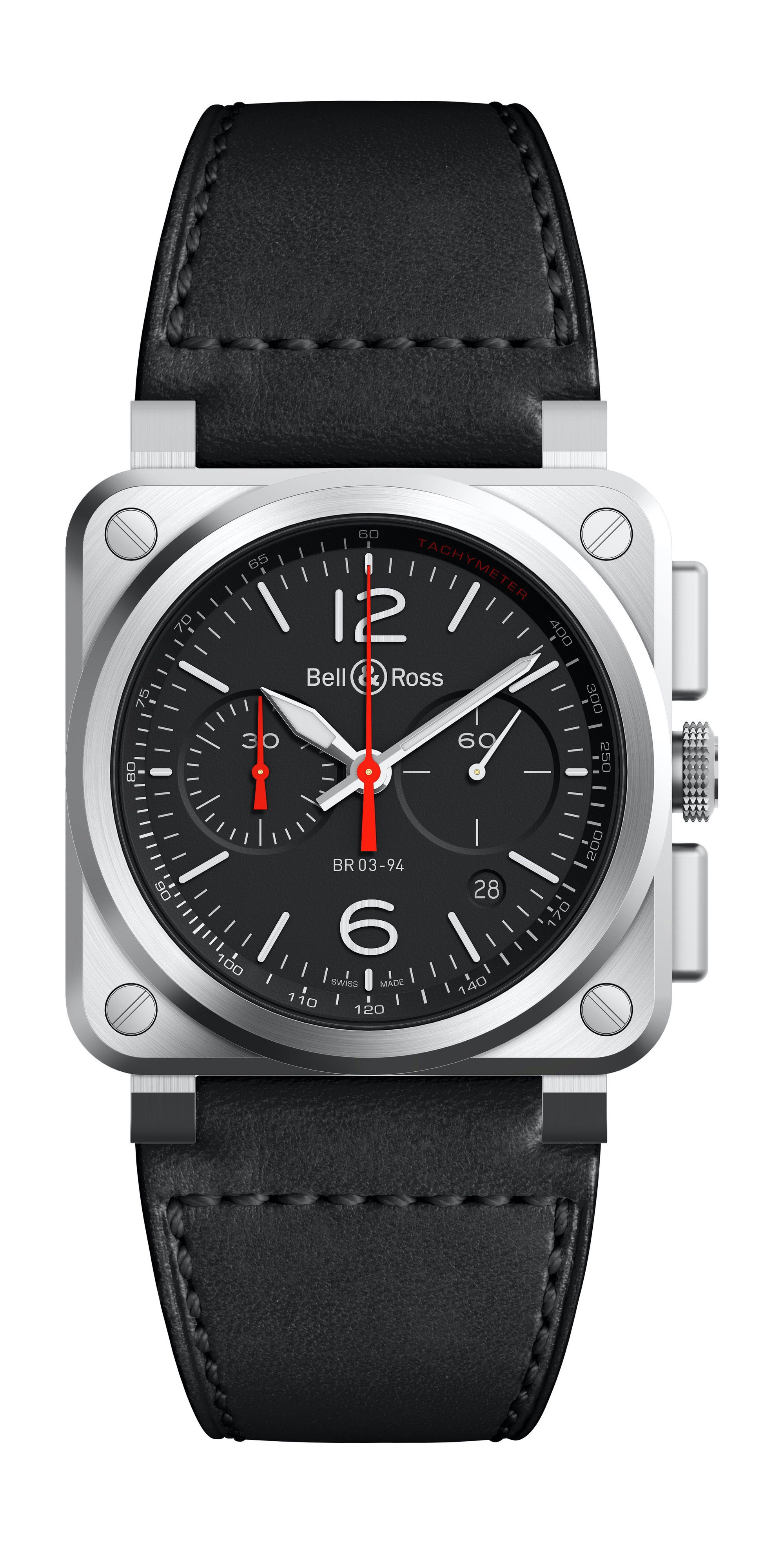 Bell & Ross BR 03-94 Black Steel luxury timepiece - detailed view