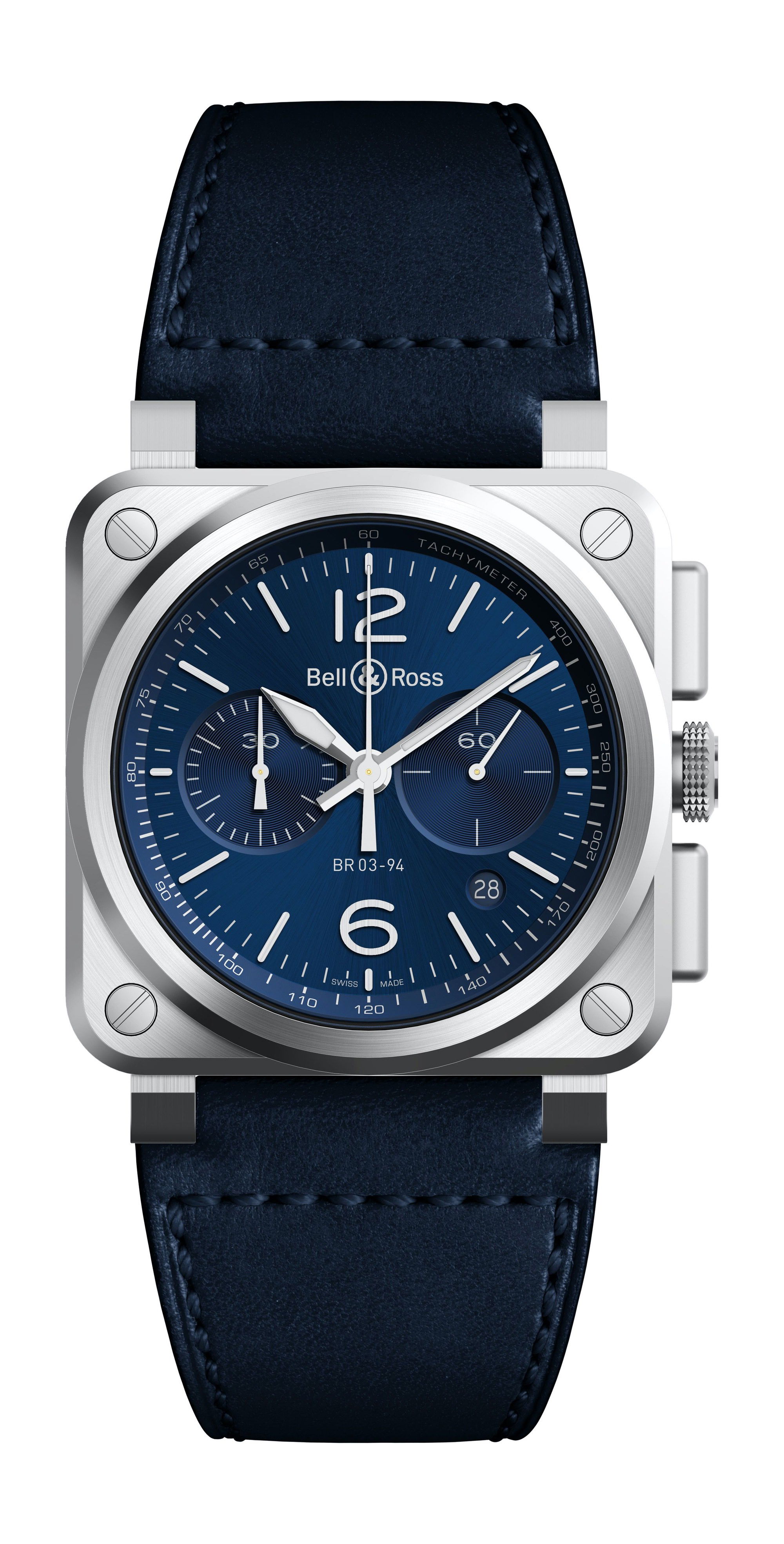 Bell & Ross BR 03-94 Blue Steel luxury timepiece - detailed view