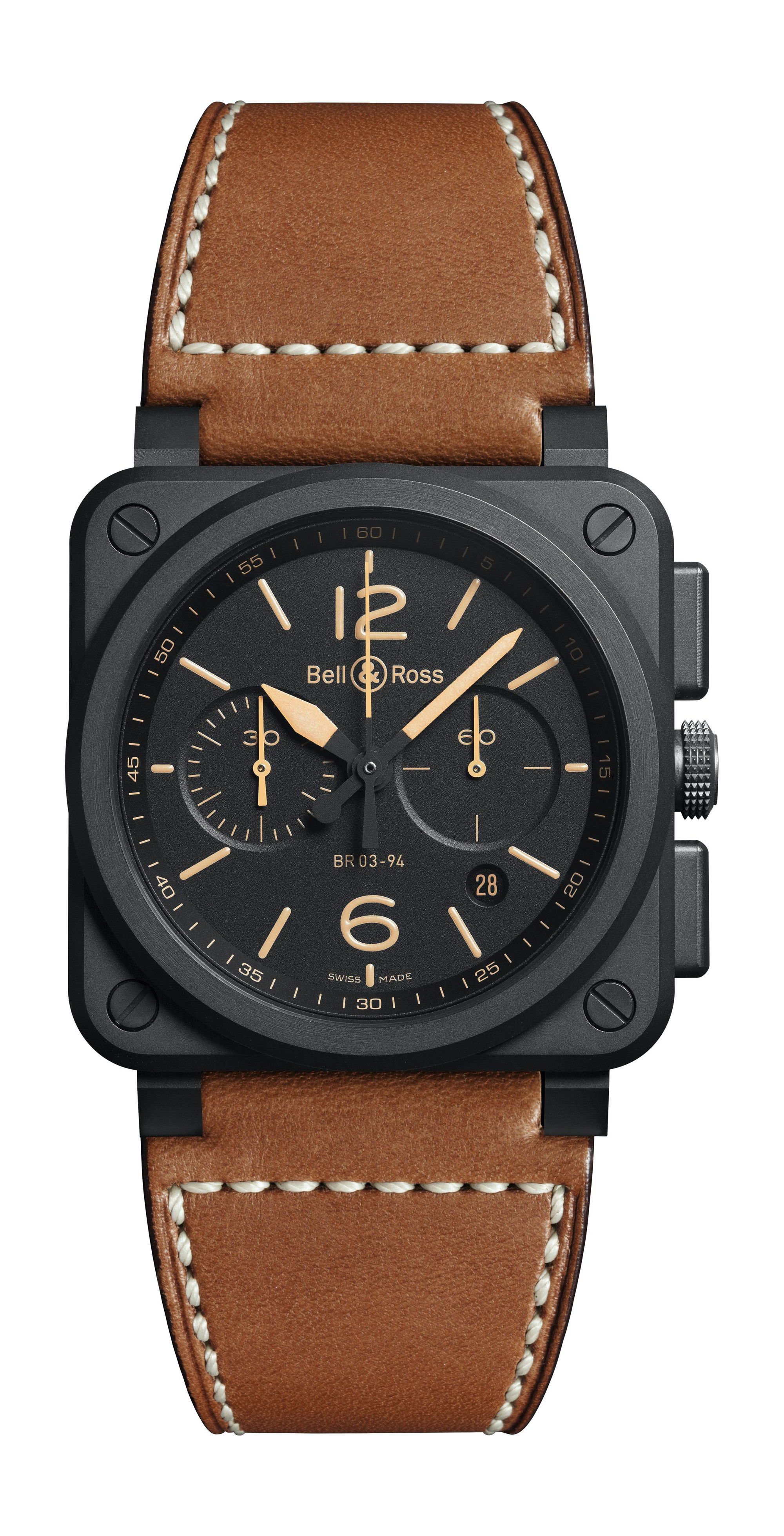 Bell & Ross BR 03-94 Heritage luxury timepiece - detailed view