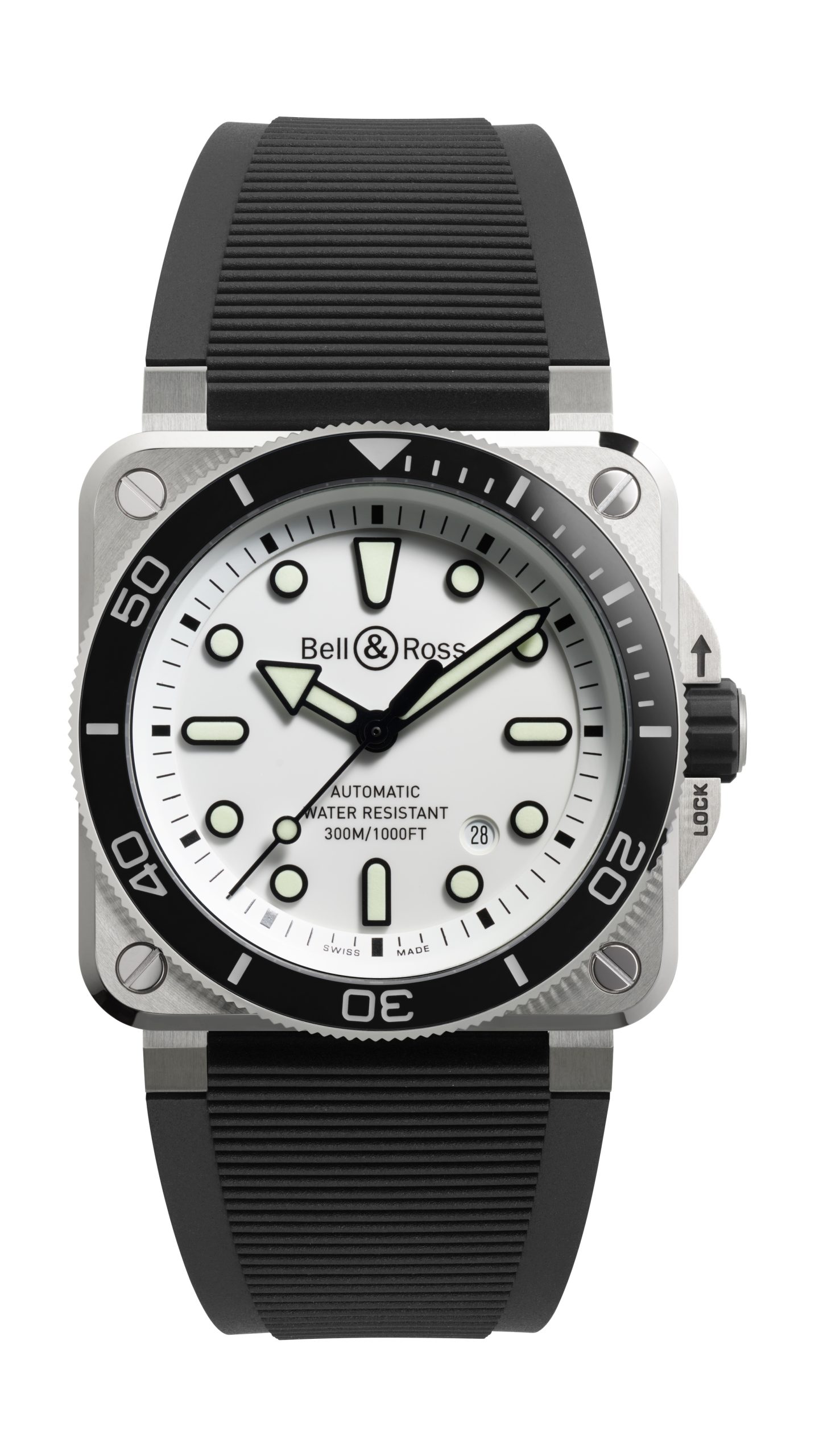 Bell & Ross BR 03 Diver White Steel luxury timepiece - detailed view