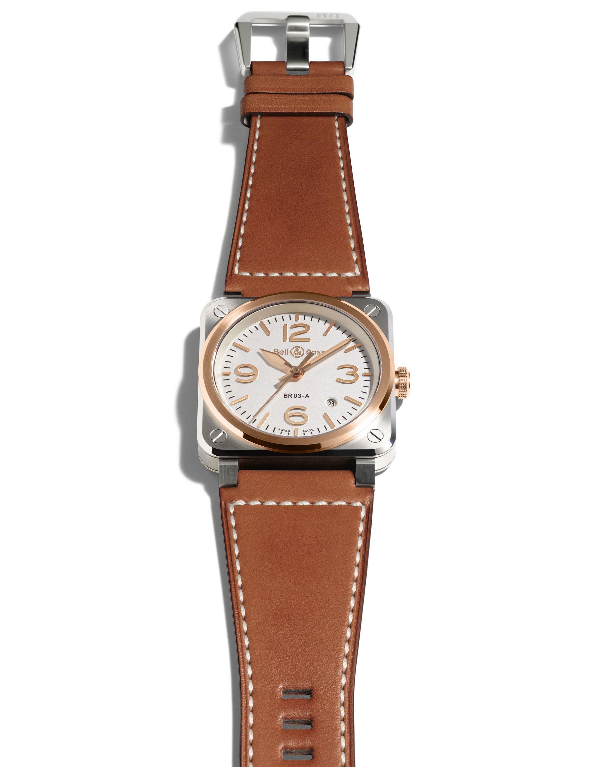 Bell & Ross BR 03 White Steel & Gold - View 2