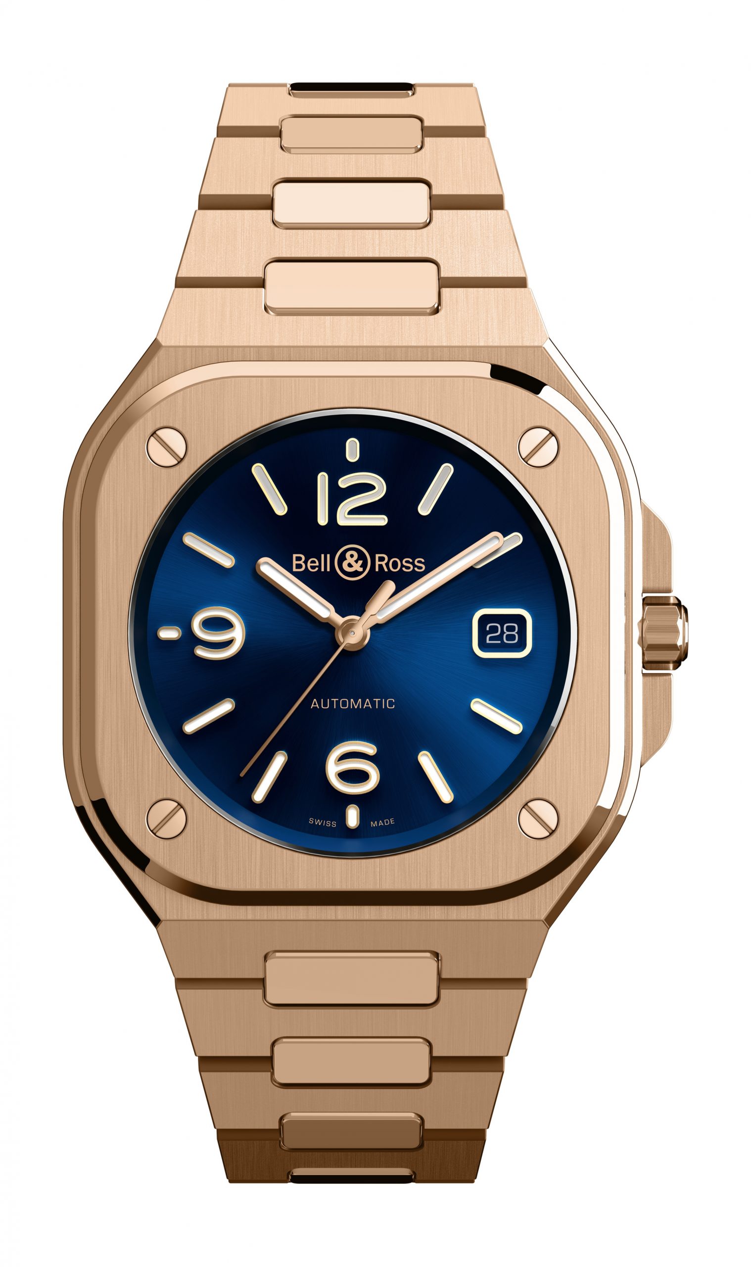 Bell & Ross BR 05 Blue Gold luxury timepiece - detailed view