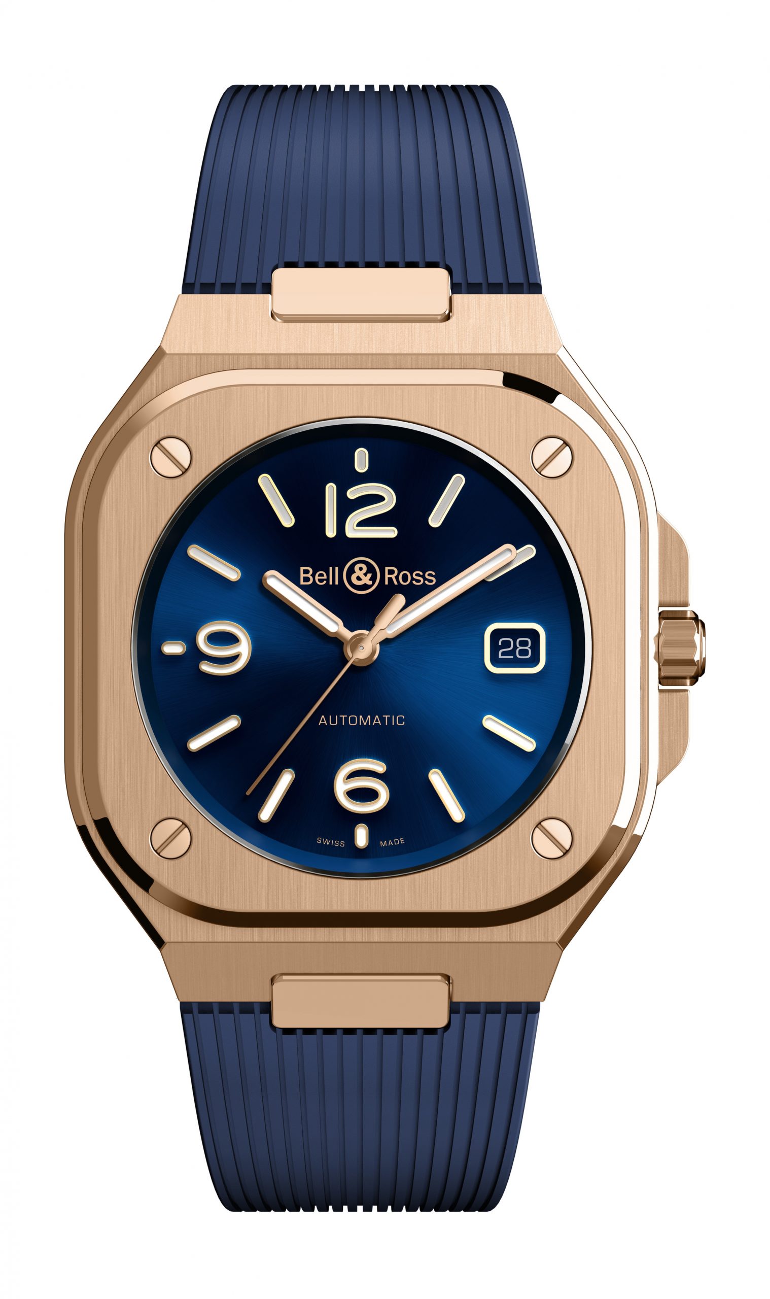 Bell & Ross BR 05 Blue Gold luxury timepiece - detailed view