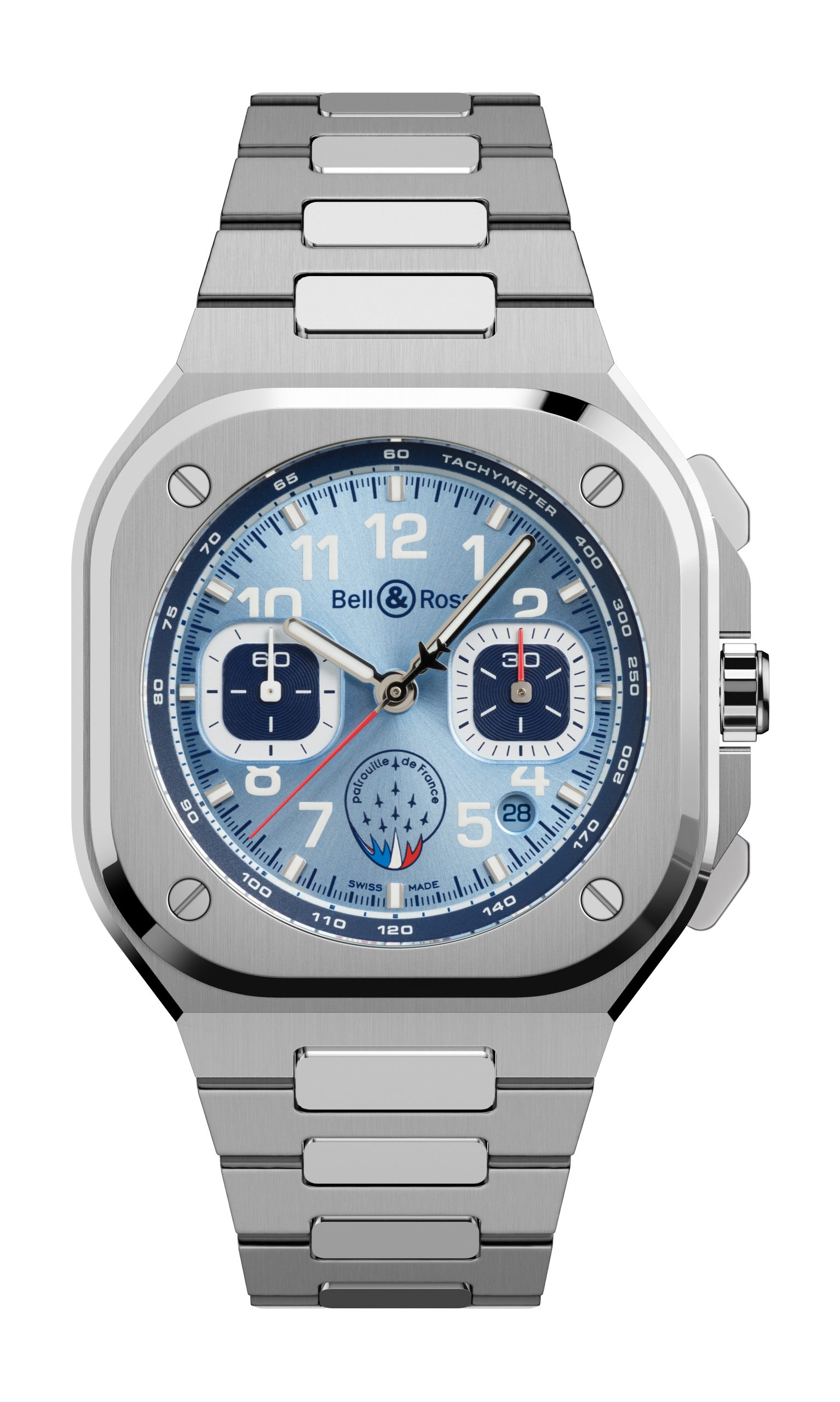 Bell & Ross BR 05 Chrono Patrouille de France luxury timepiece - detailed view