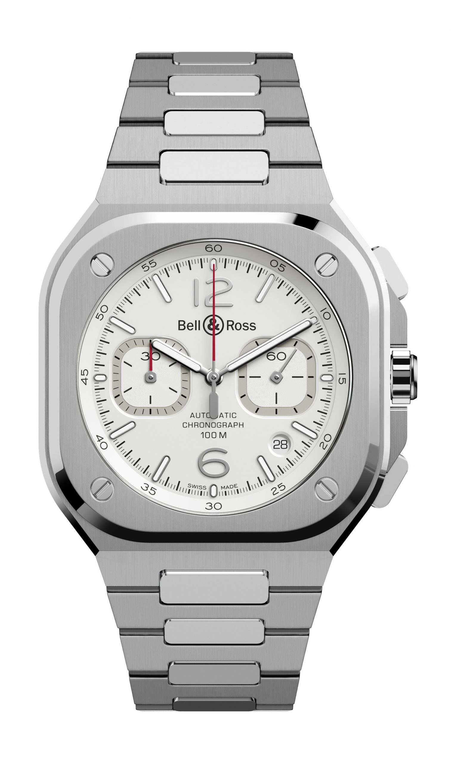 Bell & Ross BR 05 Chrono White Hawk luxury timepiece - detailed view