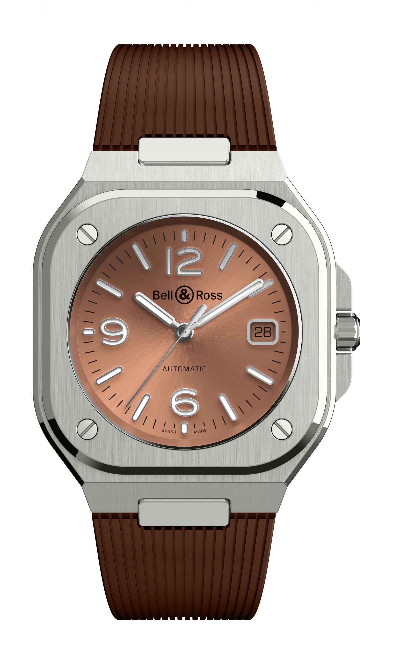Bell & Ross BR 05 Copper Brown luxury timepiece - detailed view