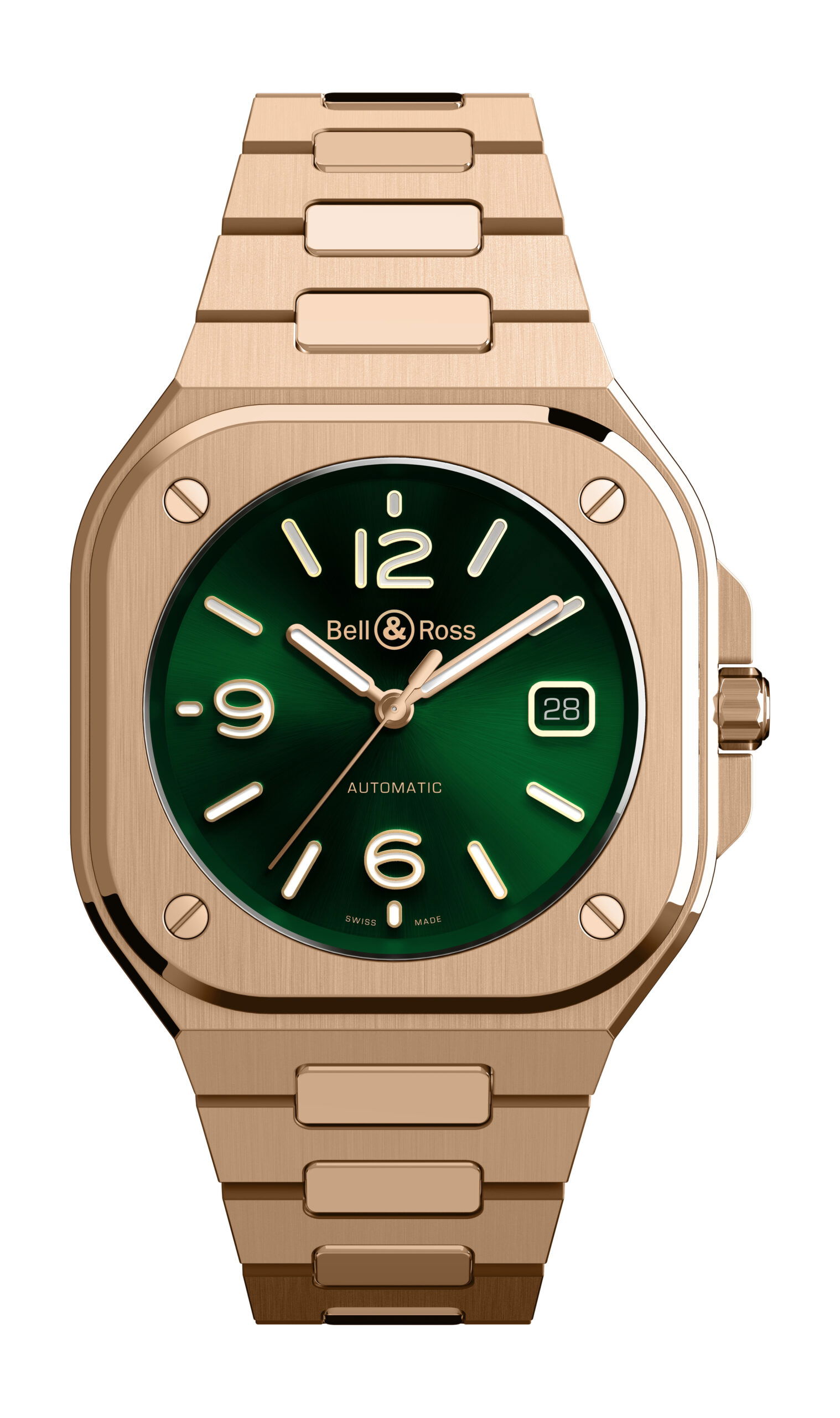 Bell & Ross BR 05 Green Gold luxury timepiece - detailed view