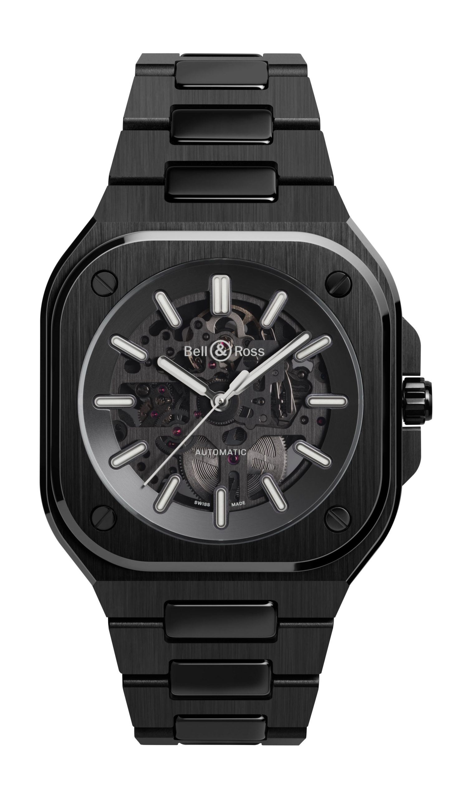 Bell & Ross BR 05 Skeleton Black Ceramic luxury timepiece - detailed view