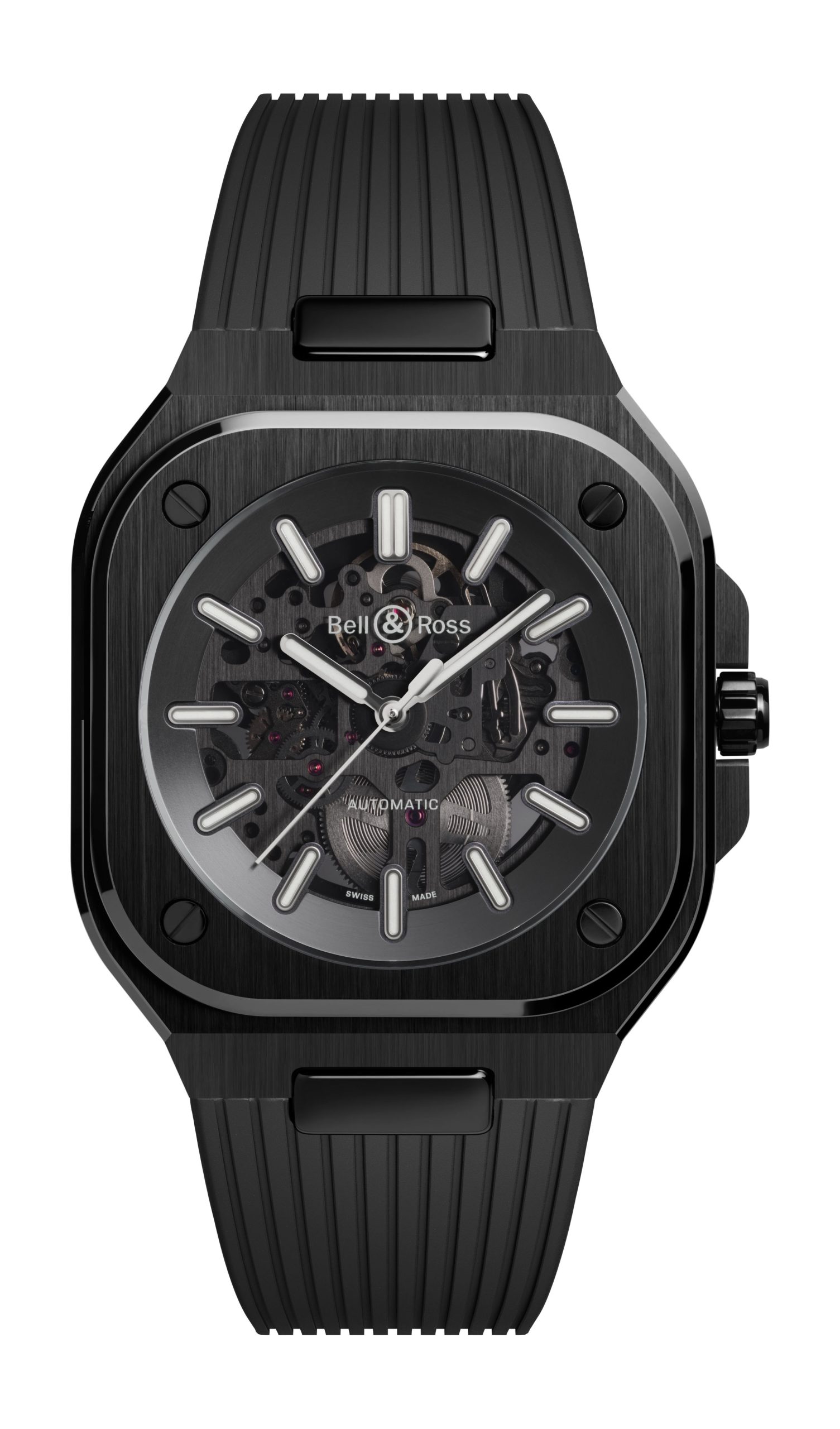 Bell & Ross BR 05 Skeleton Black Ceramic luxury timepiece - detailed view