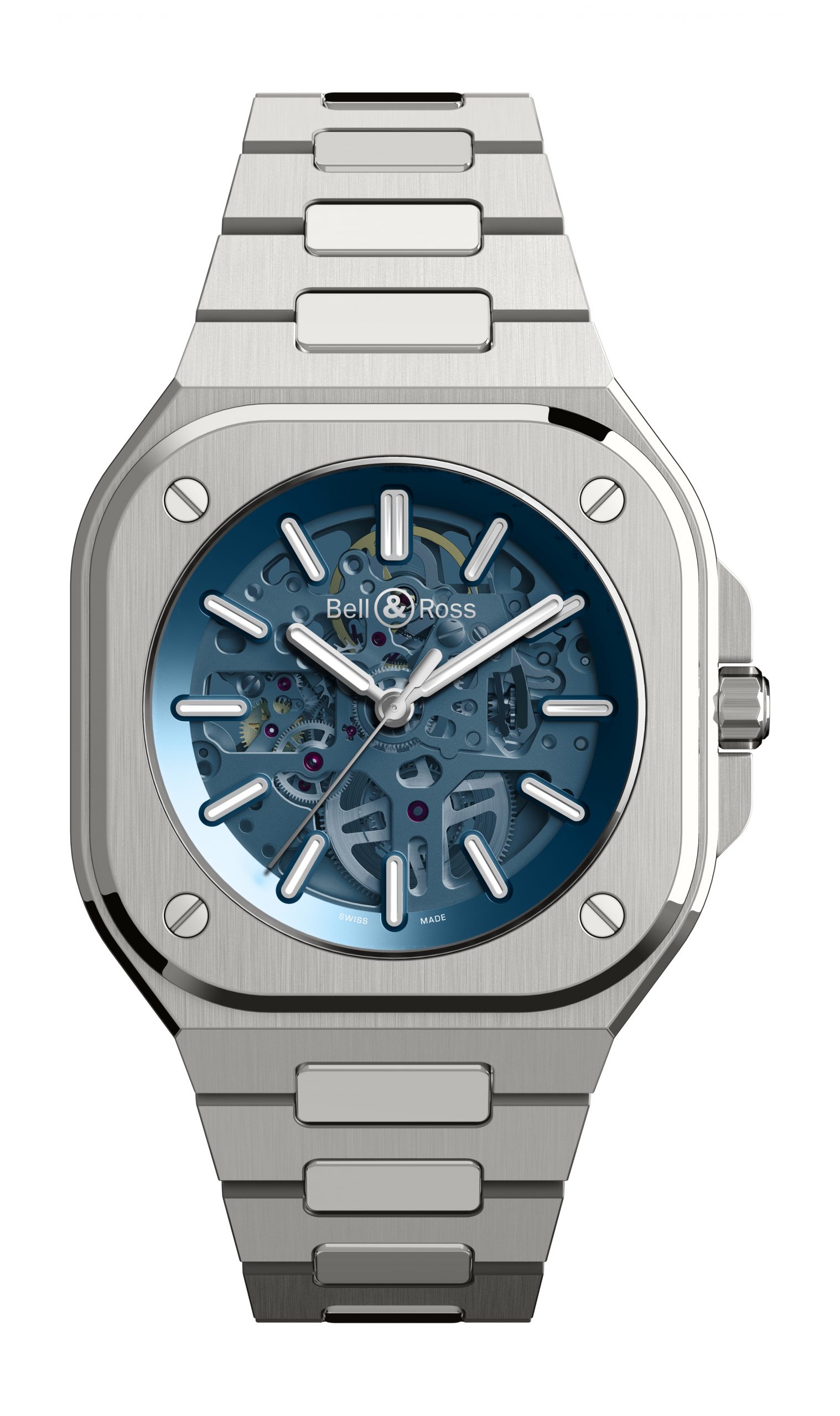 Bell & Ross BR 05 SKELETON BLUE luxury timepiece - detailed view