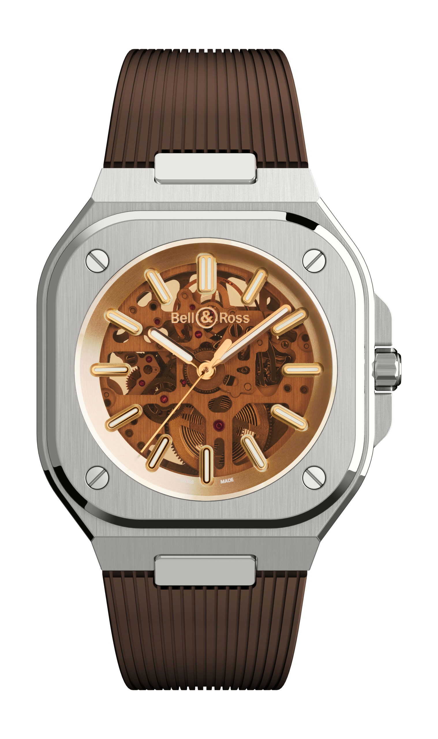 Bell & Ross BR 05 Skeleton Gold luxury timepiece - detailed view