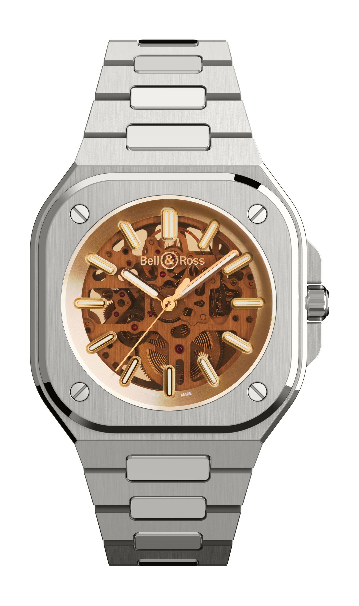 Bell & Ross BR 05 Skeleton Gold luxury timepiece - detailed view