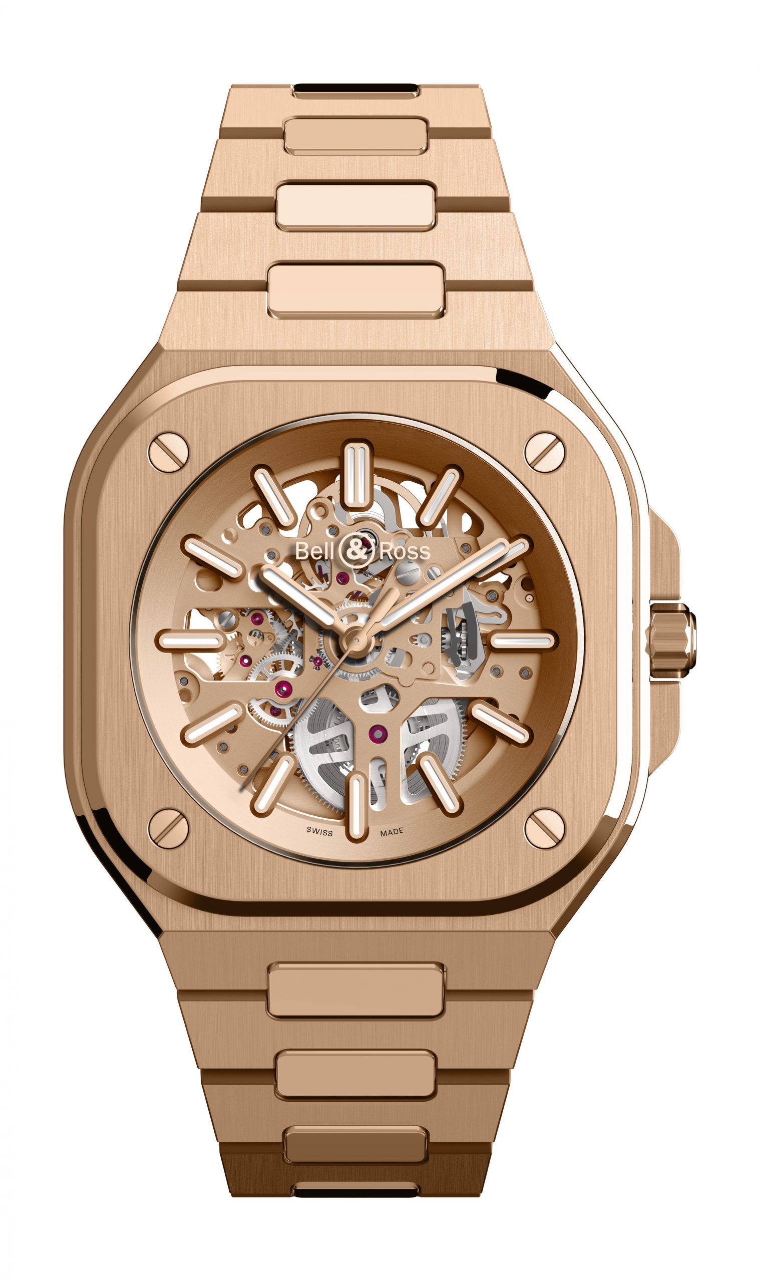 Bell & Ross BR 05 Skeleton Gold luxury timepiece - detailed view