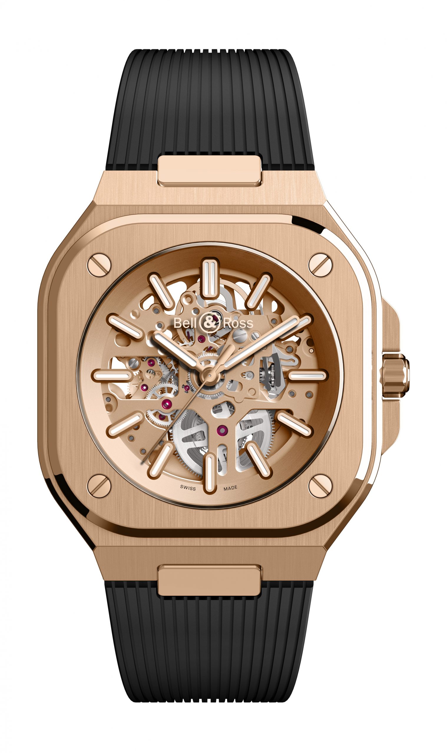 Bell & Ross BR 05 Skeleton Gold luxury timepiece - detailed view