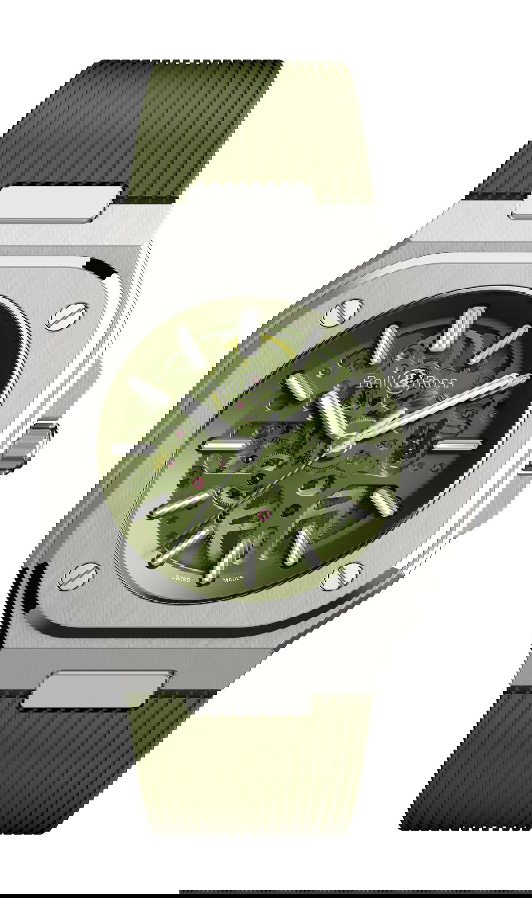 Bell & Ross BR 05 Skeleton Green luxury timepiece - detailed view