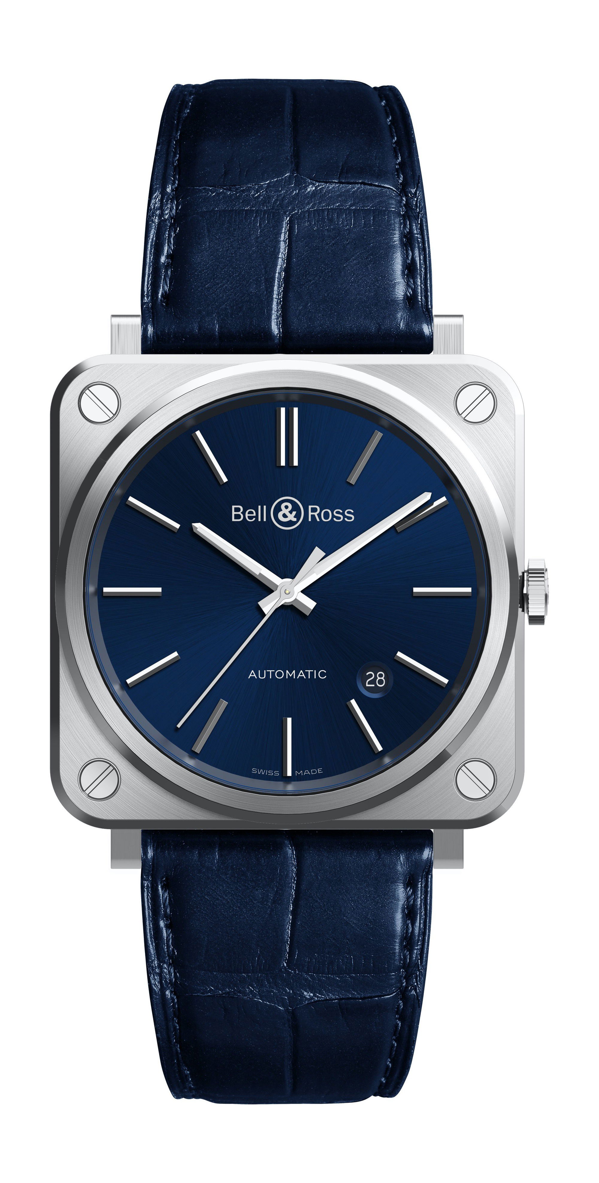Bell & Ross BR S-92 Blue Steel luxury timepiece - detailed view