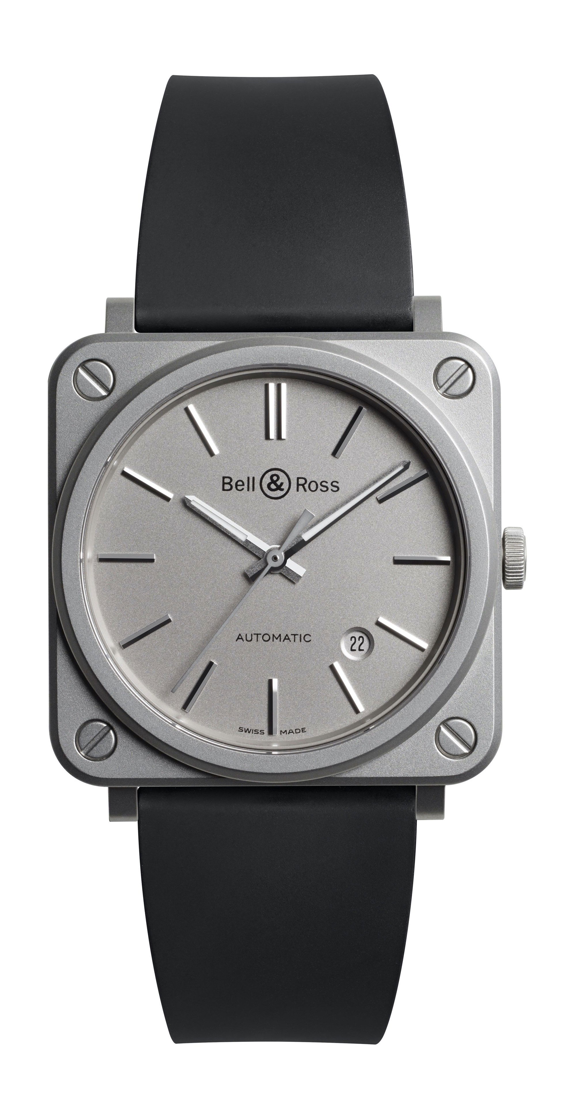 Bell & Ross BR S-92 GREY MATTE luxury timepiece - detailed view
