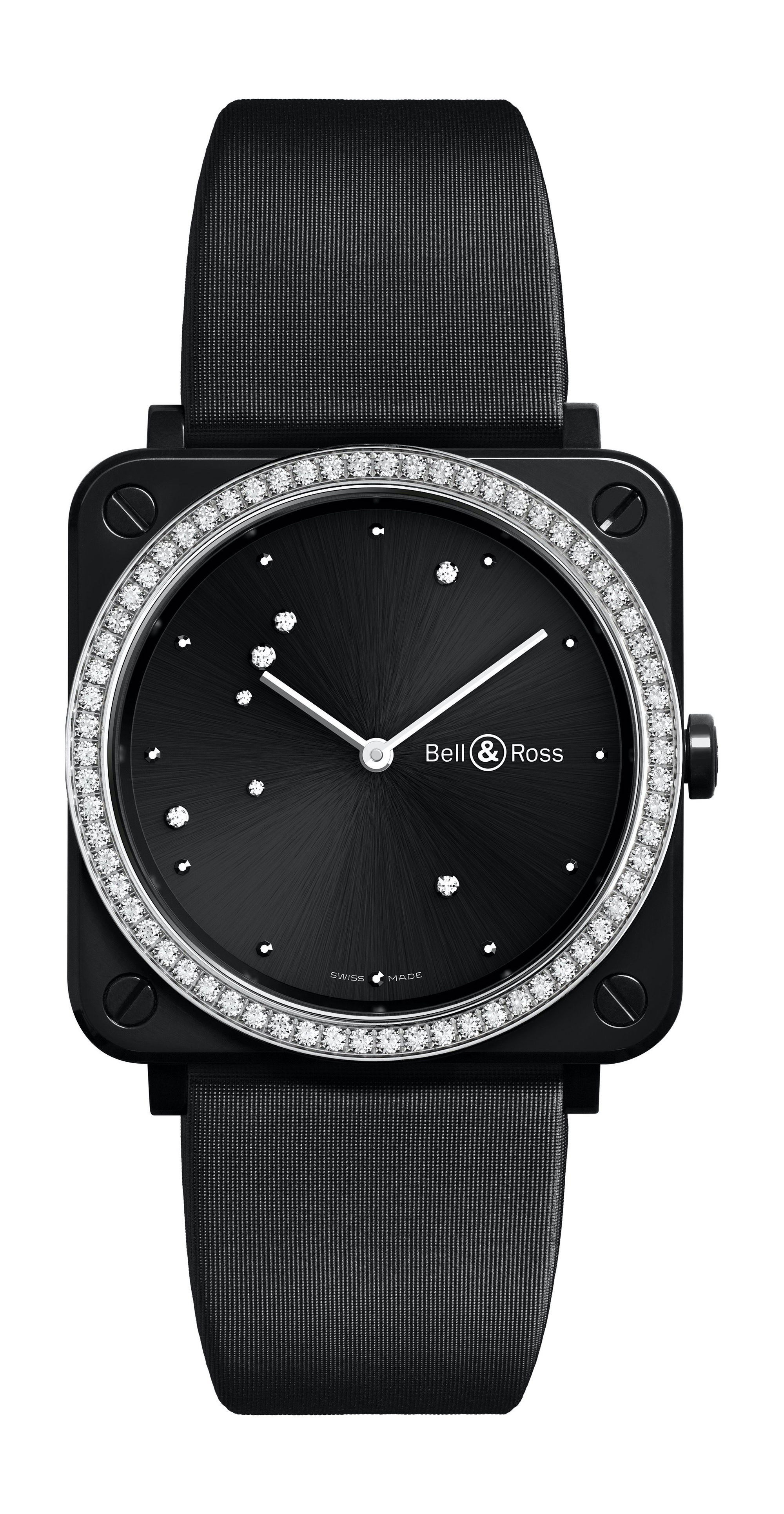 Bell & Ross BR S BLACK DIAMOND EAGLE DIAMONDS luxury timepiece - detailed view