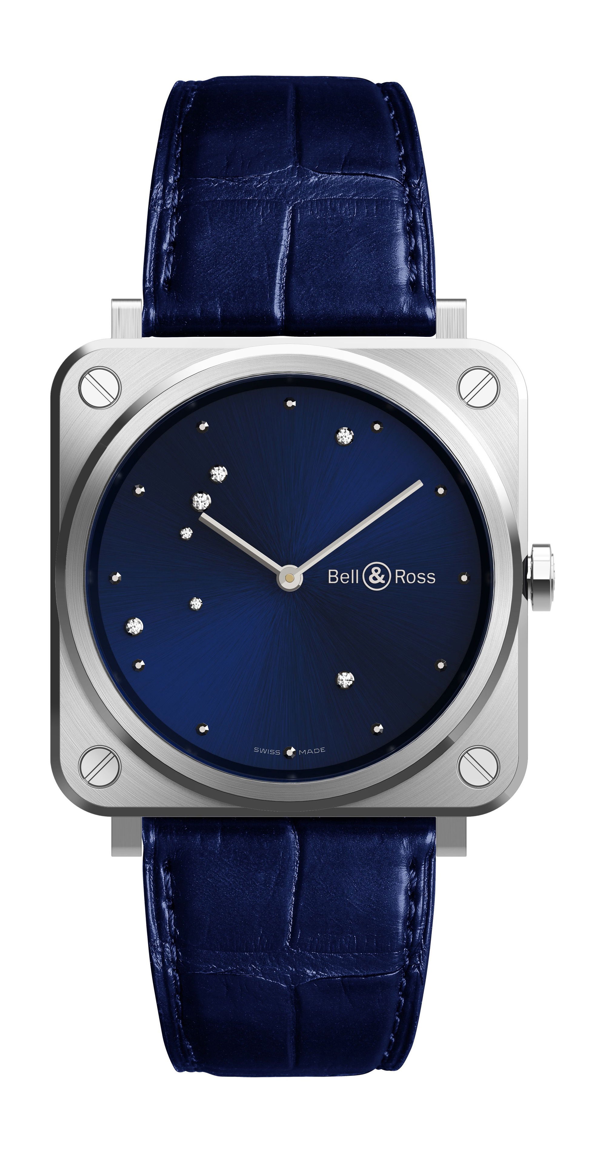 Bell & Ross BR S Blue Diamond Eagle luxury timepiece - detailed view