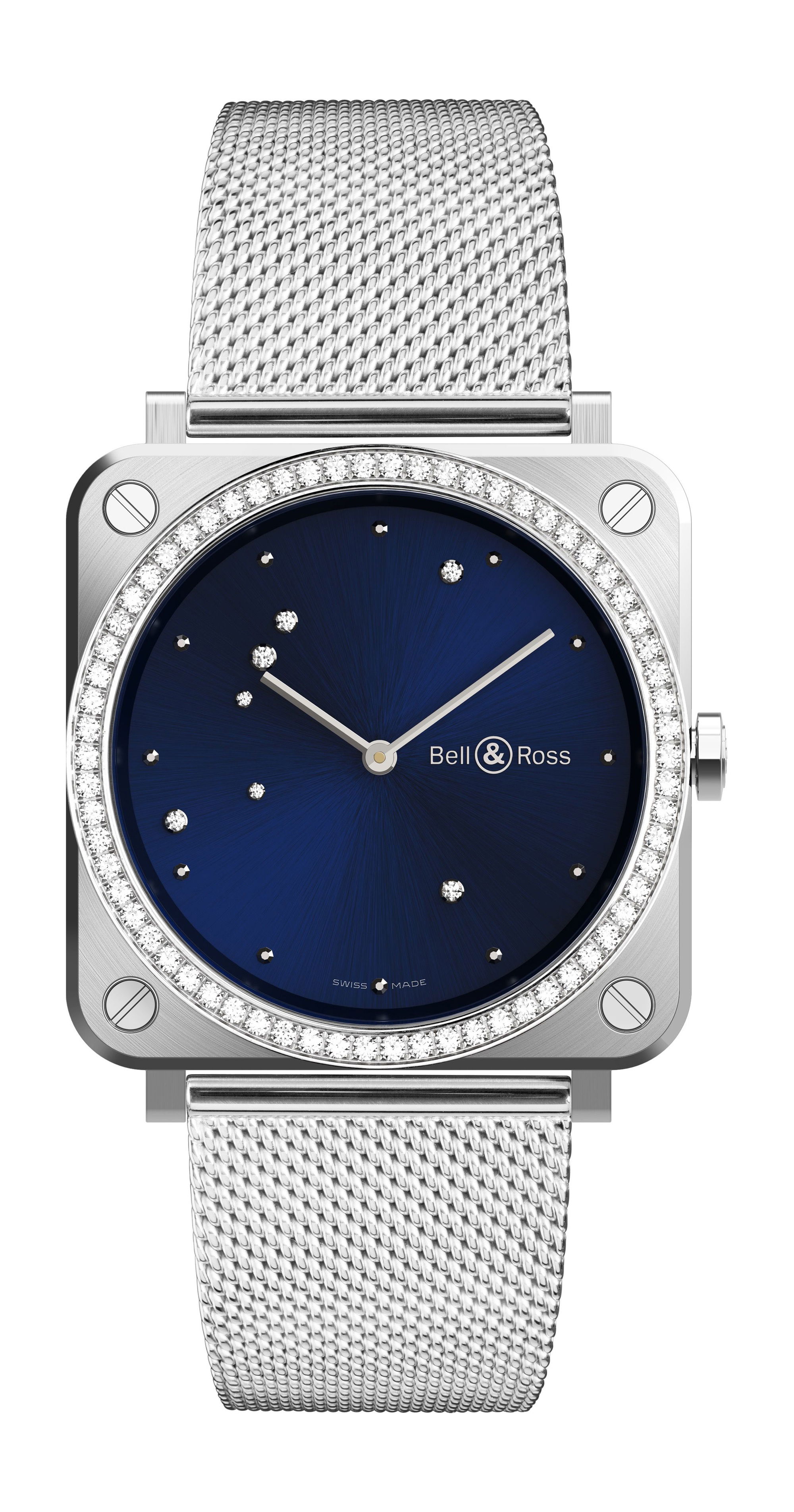 Bell & Ross BR S Blue Diamond Eagle Diamonds luxury timepiece - detailed view