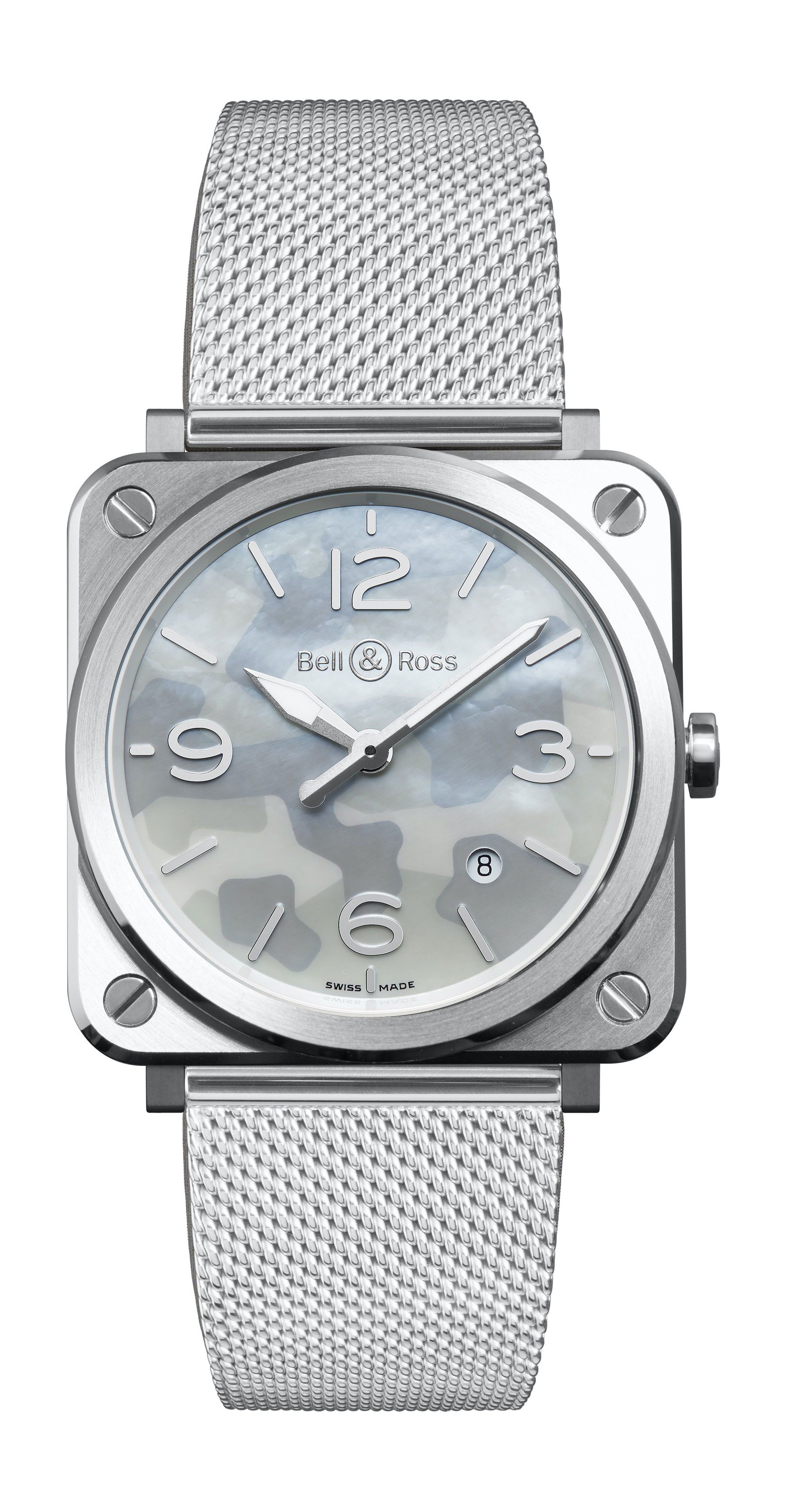 Bell & Ross BR S Grey Camouflage luxury timepiece - detailed view