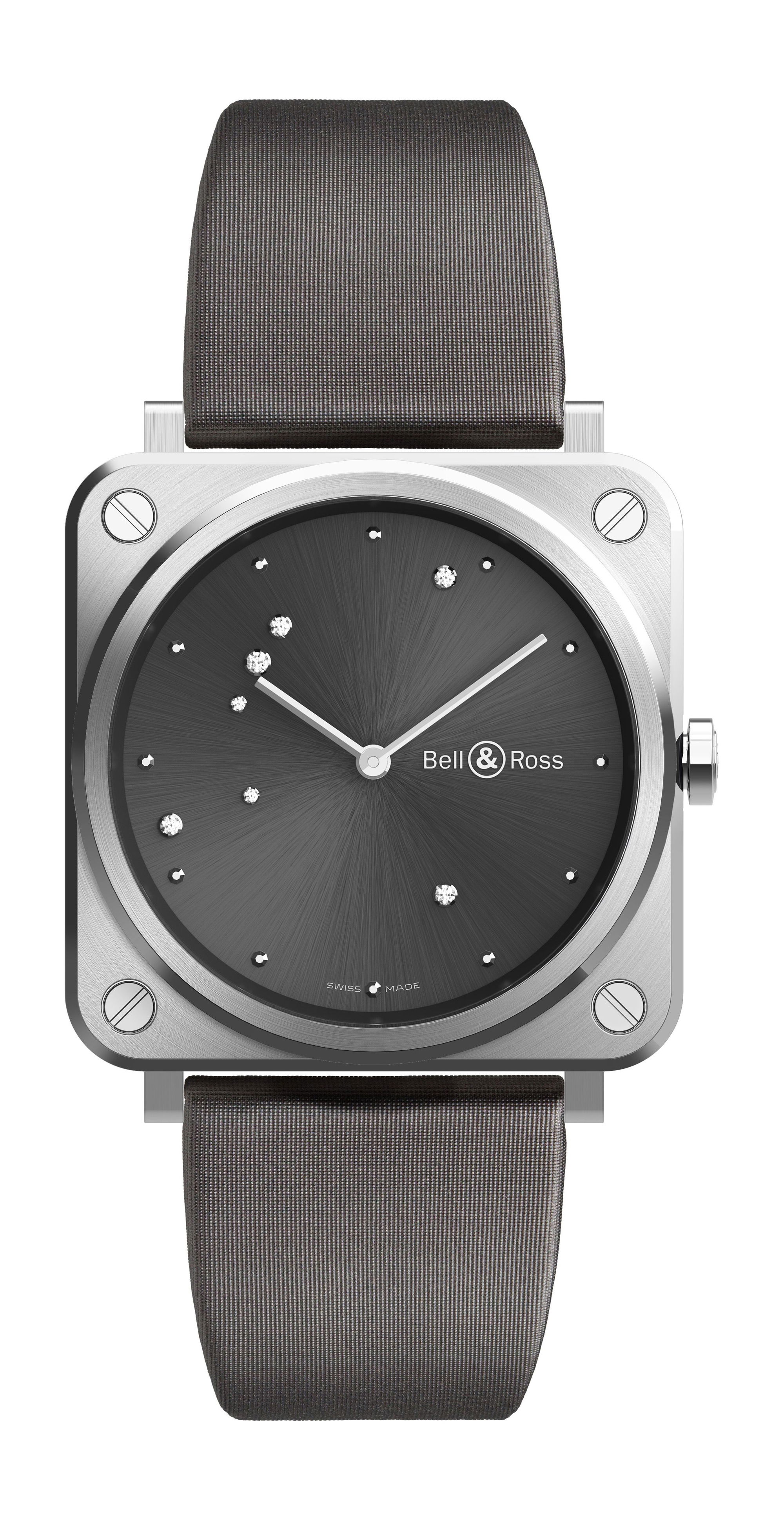 Bell & Ross BR S Grey Diamond Eagle luxury timepiece - detailed view