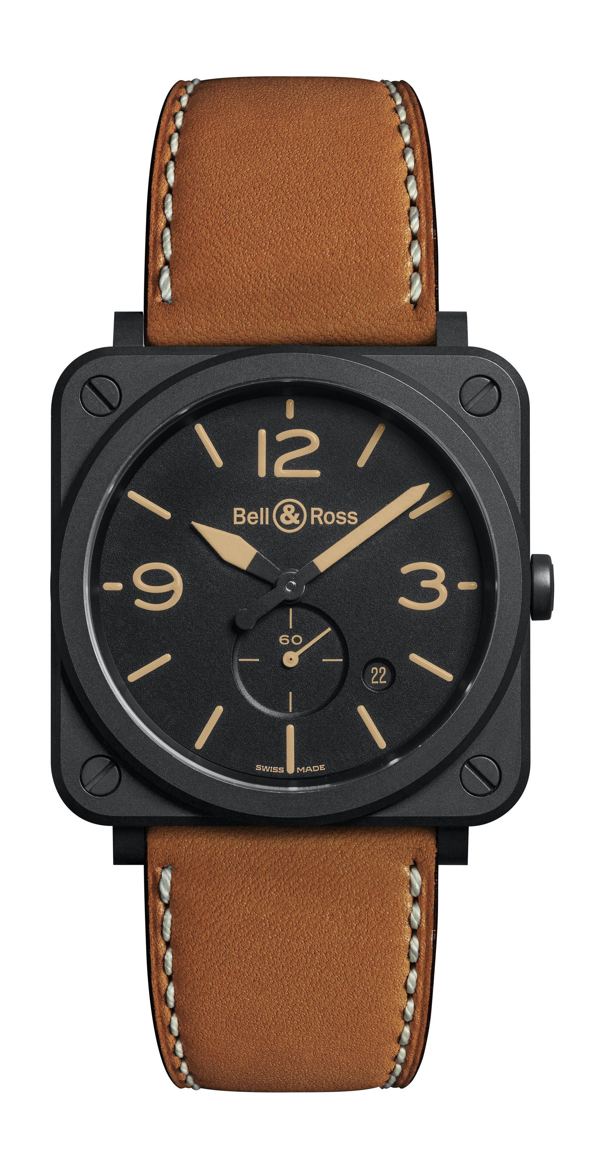 Bell & Ross BR S Heritage luxury timepiece - detailed view