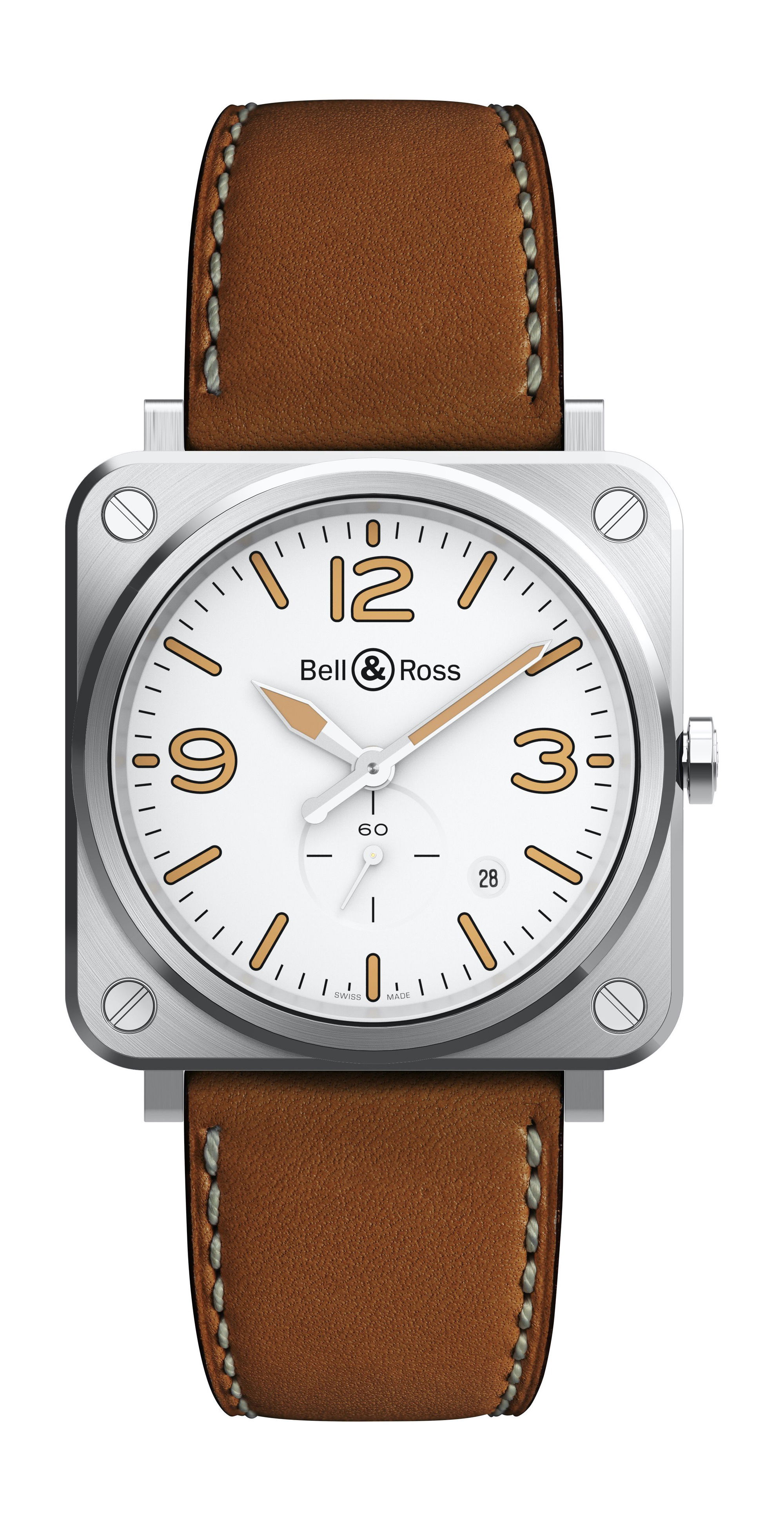 Bell & Ross BR S Steel Heritage W luxury timepiece - detailed view
