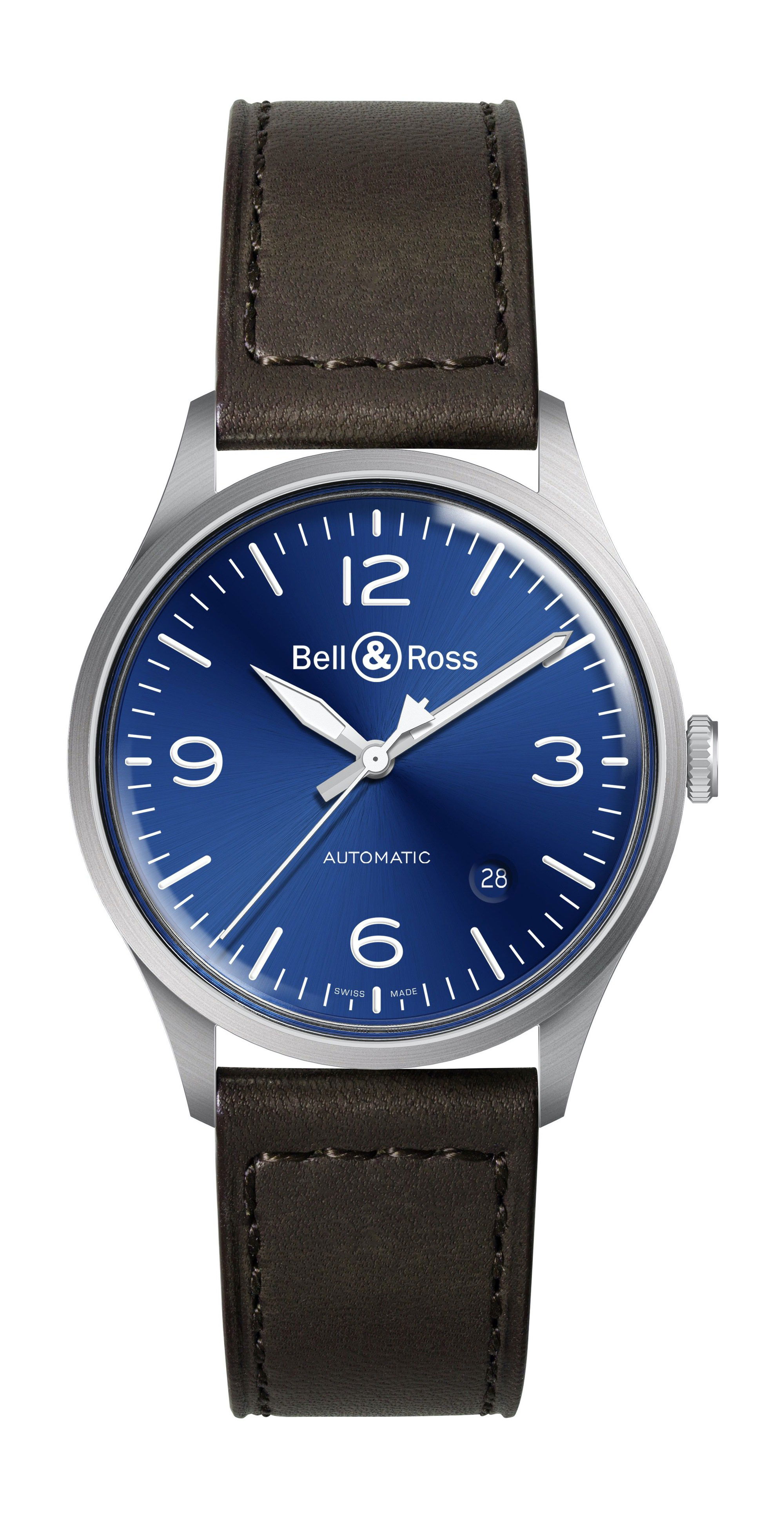 Bell & Ross BR V1-92 BLUE STEEL luxury timepiece - detailed view