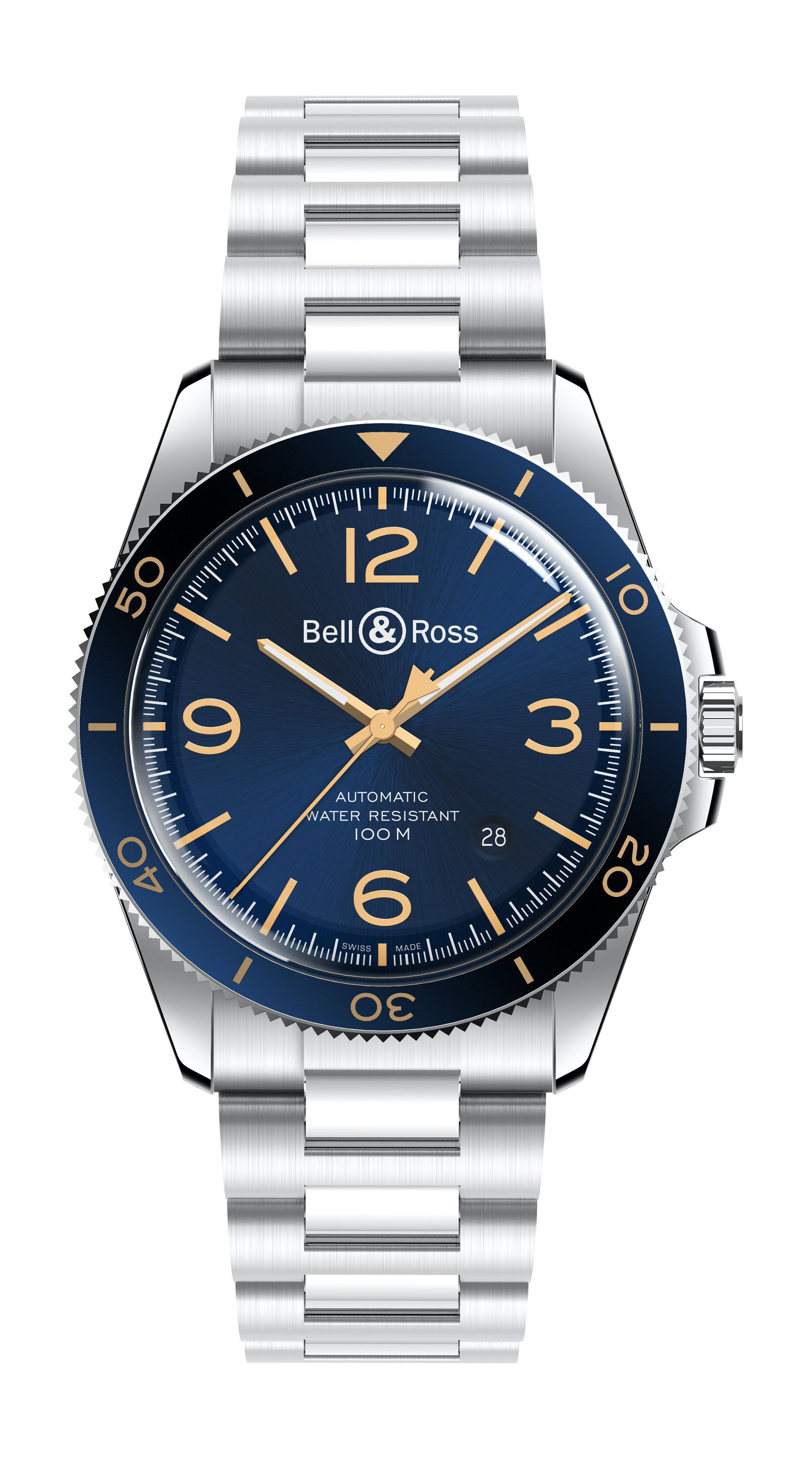 Bell & Ross BR V2-92 Aeronavale luxury timepiece - detailed view