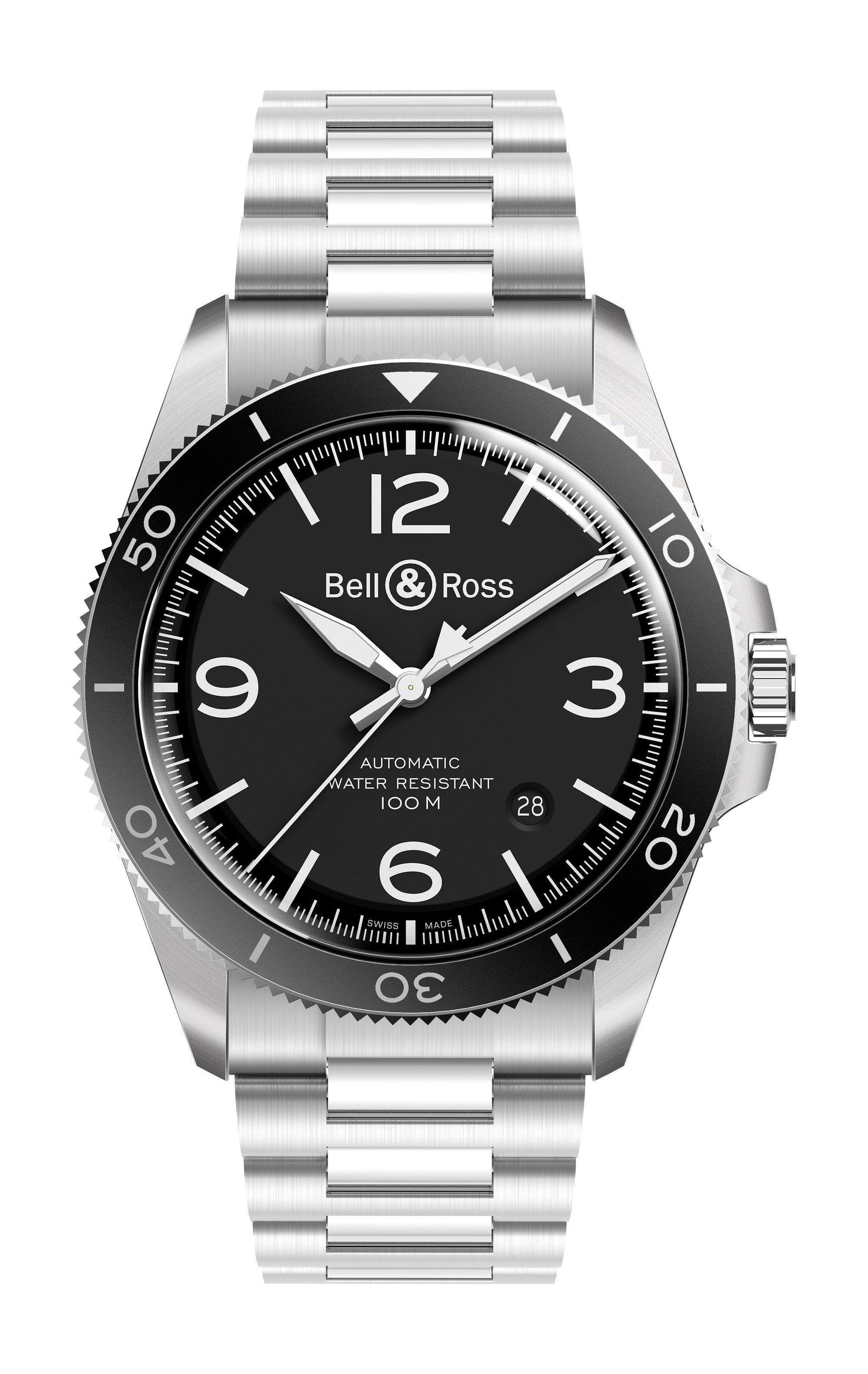 Bell & Ross BR V2-92 Black Steel luxury timepiece - detailed view