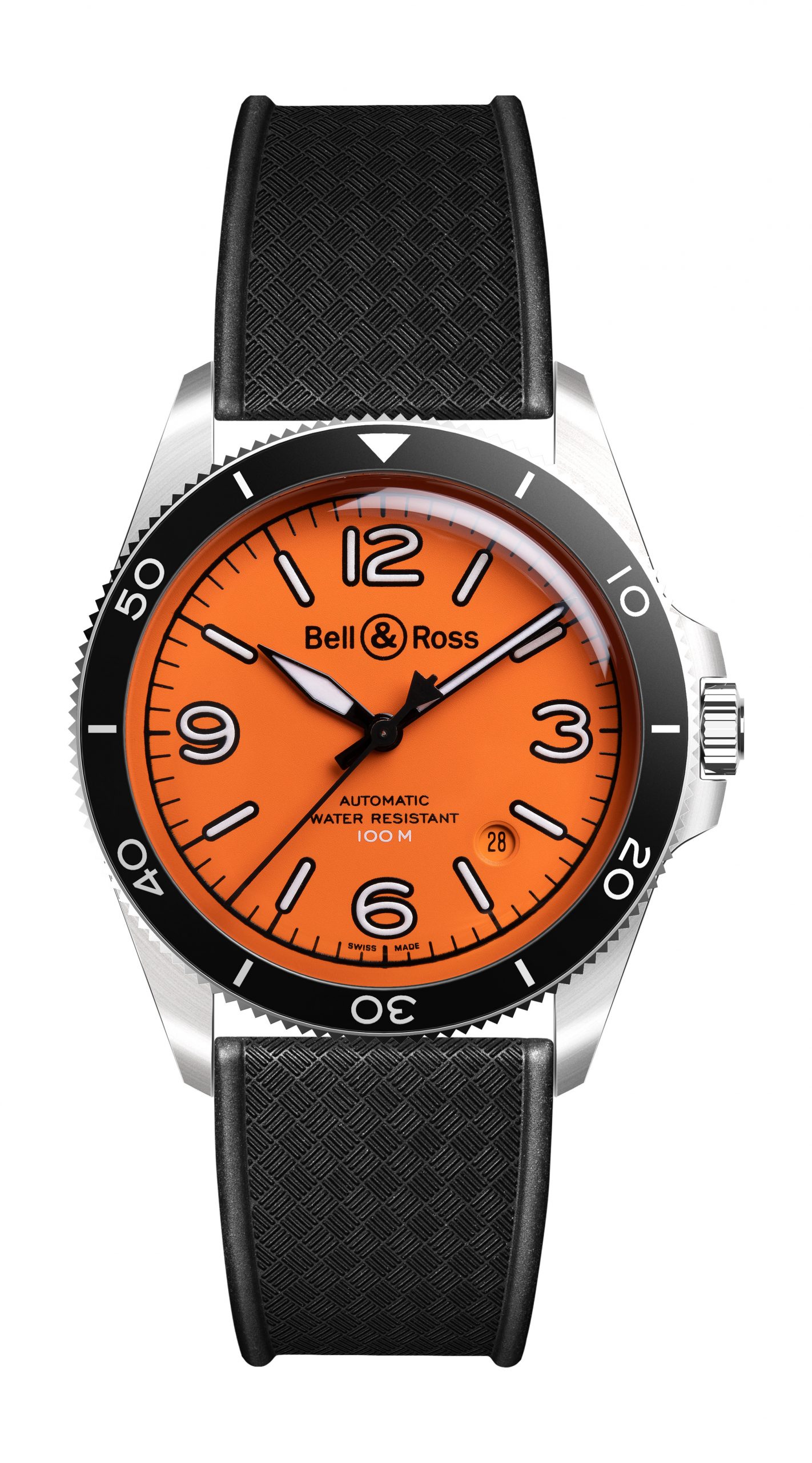 Bell & Ross BR V2-92 ORANGE luxury timepiece - detailed view