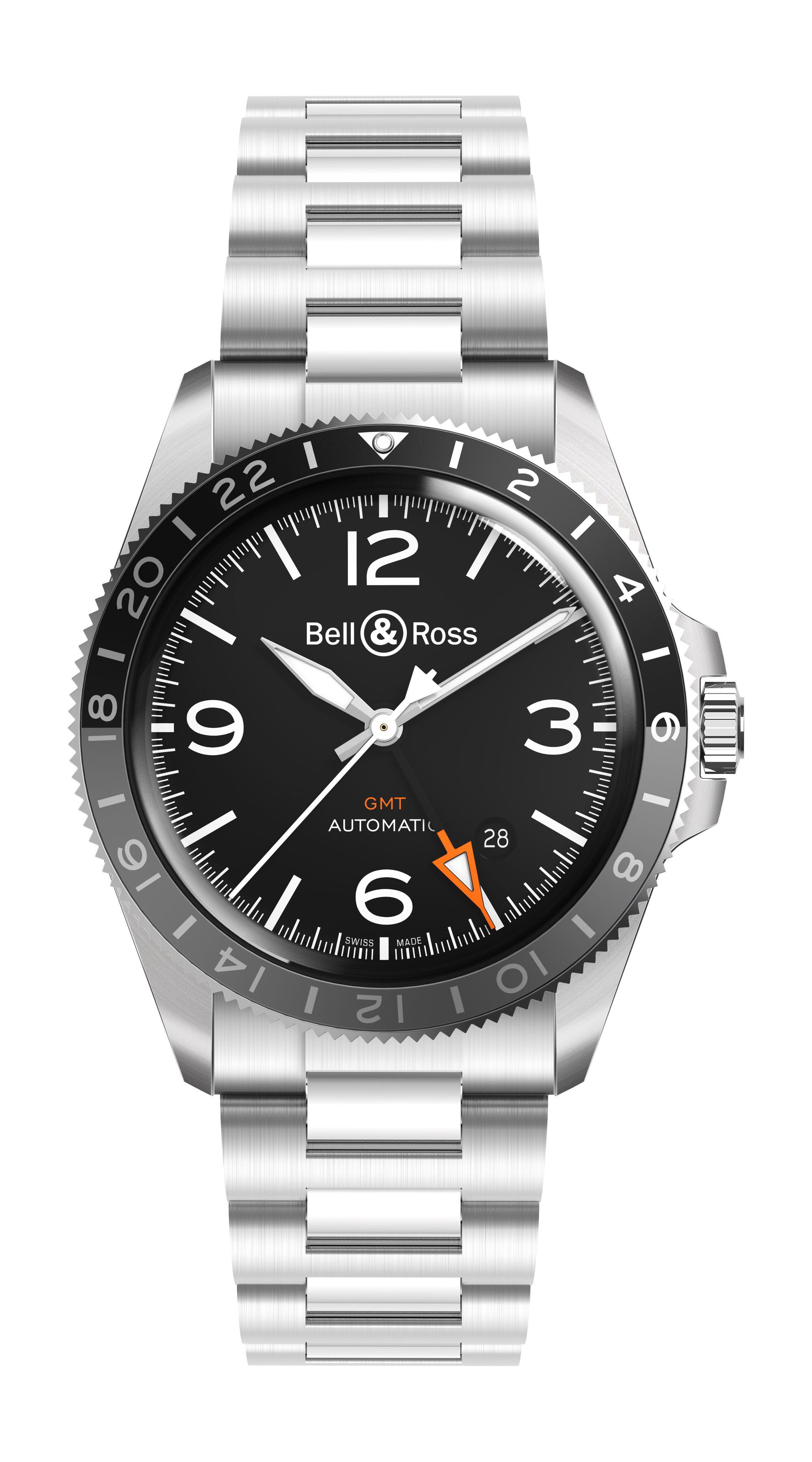 Bell & Ross BR V2-93 GMT luxury timepiece - detailed view