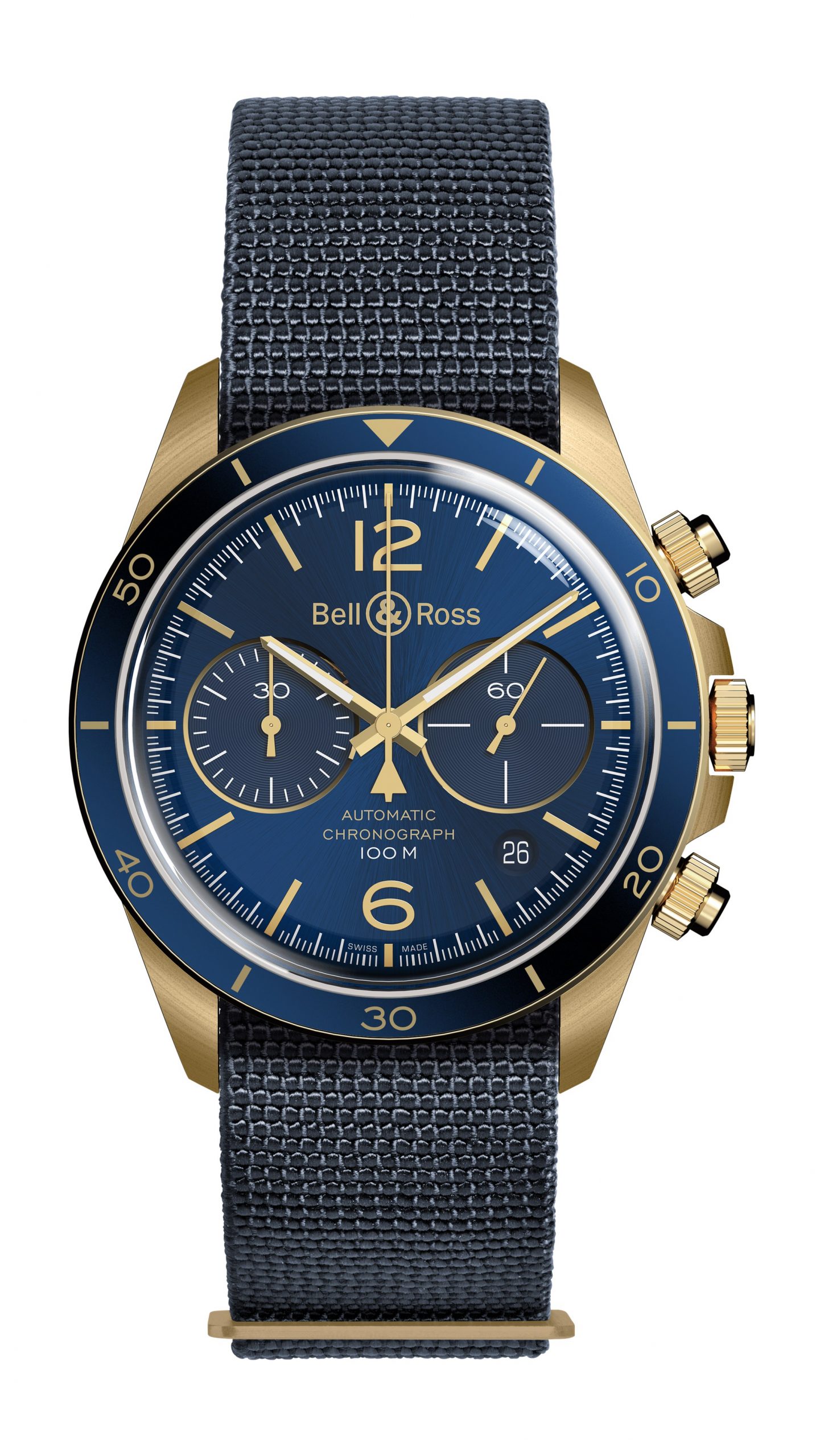 Bell & Ross BR V2-94 AERONAVALE BRONZE luxury timepiece - detailed view