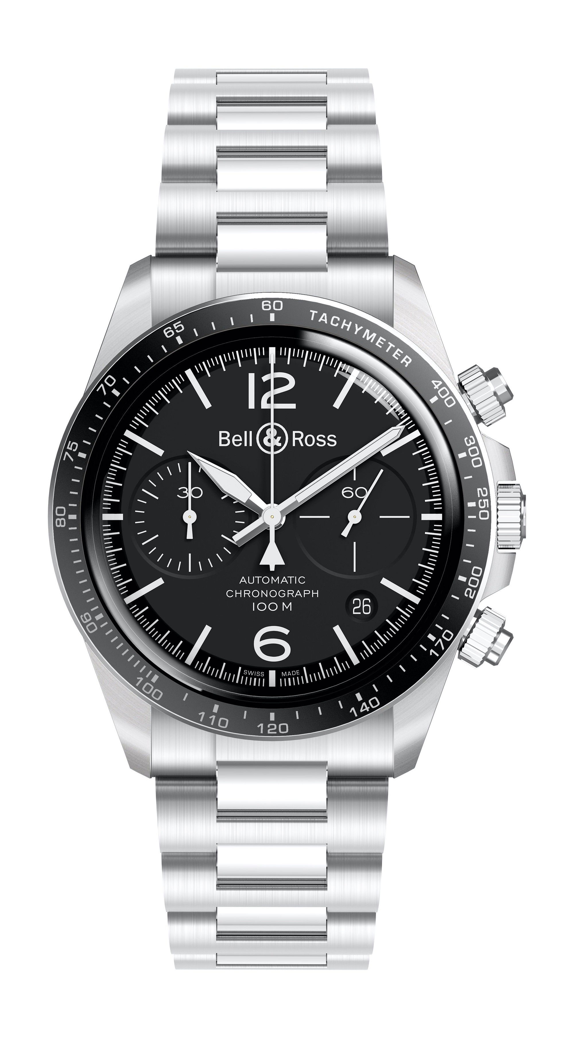 Bell & Ross BR V2-94 Black Steel luxury timepiece - detailed view