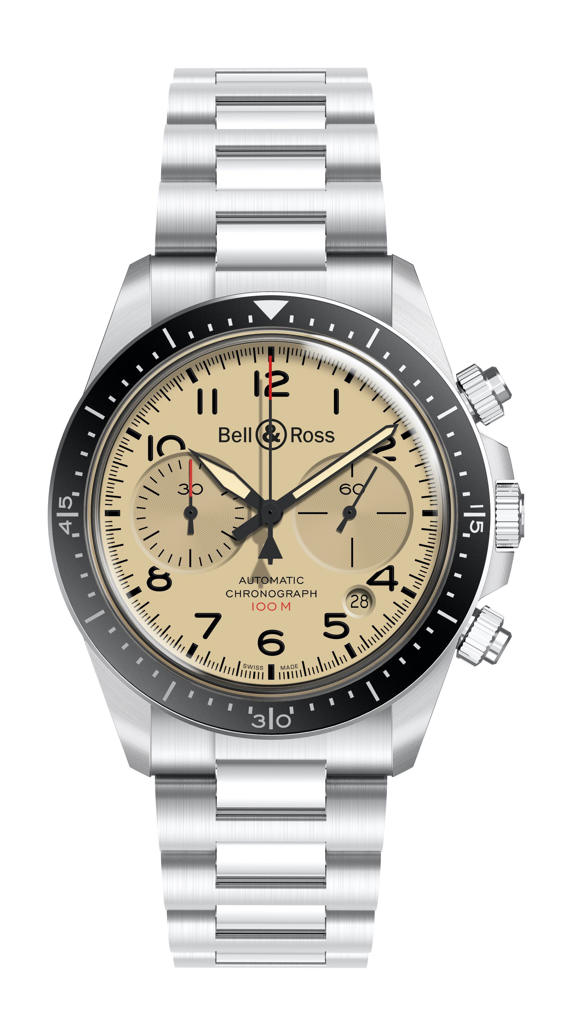 Bell & Ross BR V2-94 Military Beige luxury timepiece - detailed view
