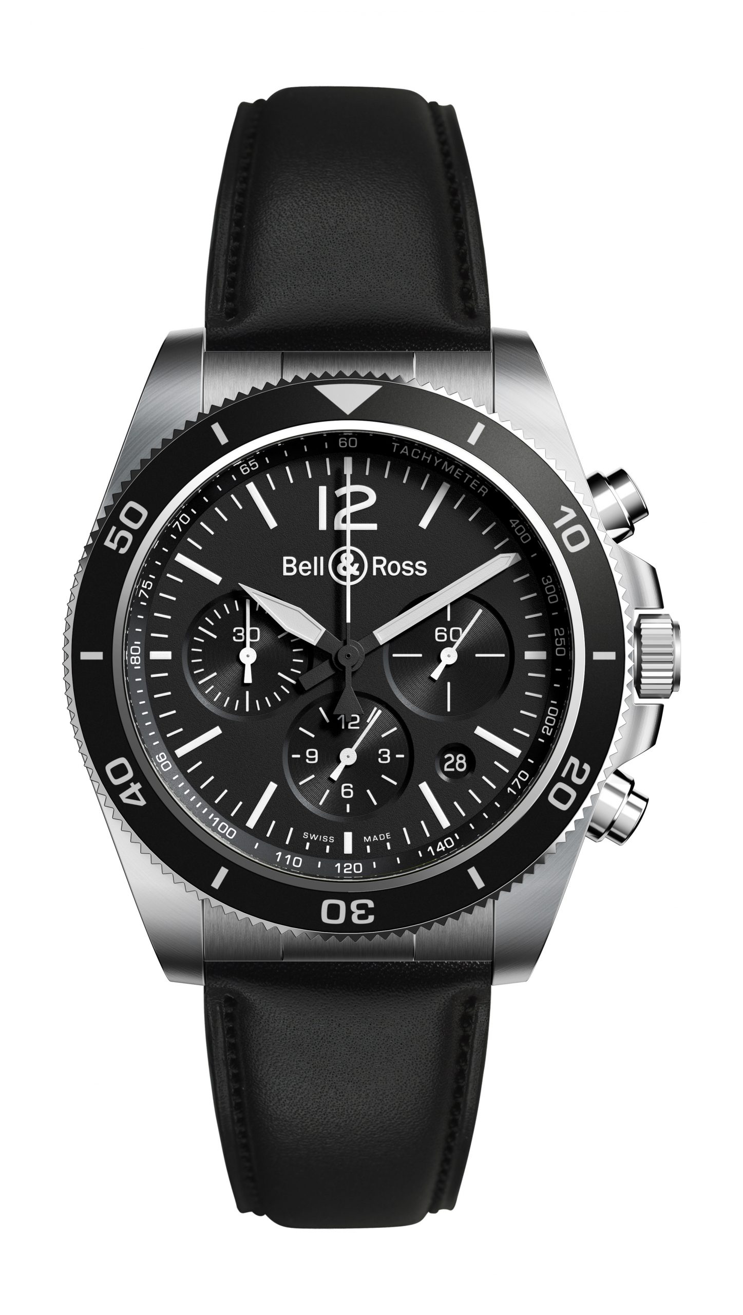 Bell & Ross BR V3-94 Black Steel luxury timepiece - detailed view