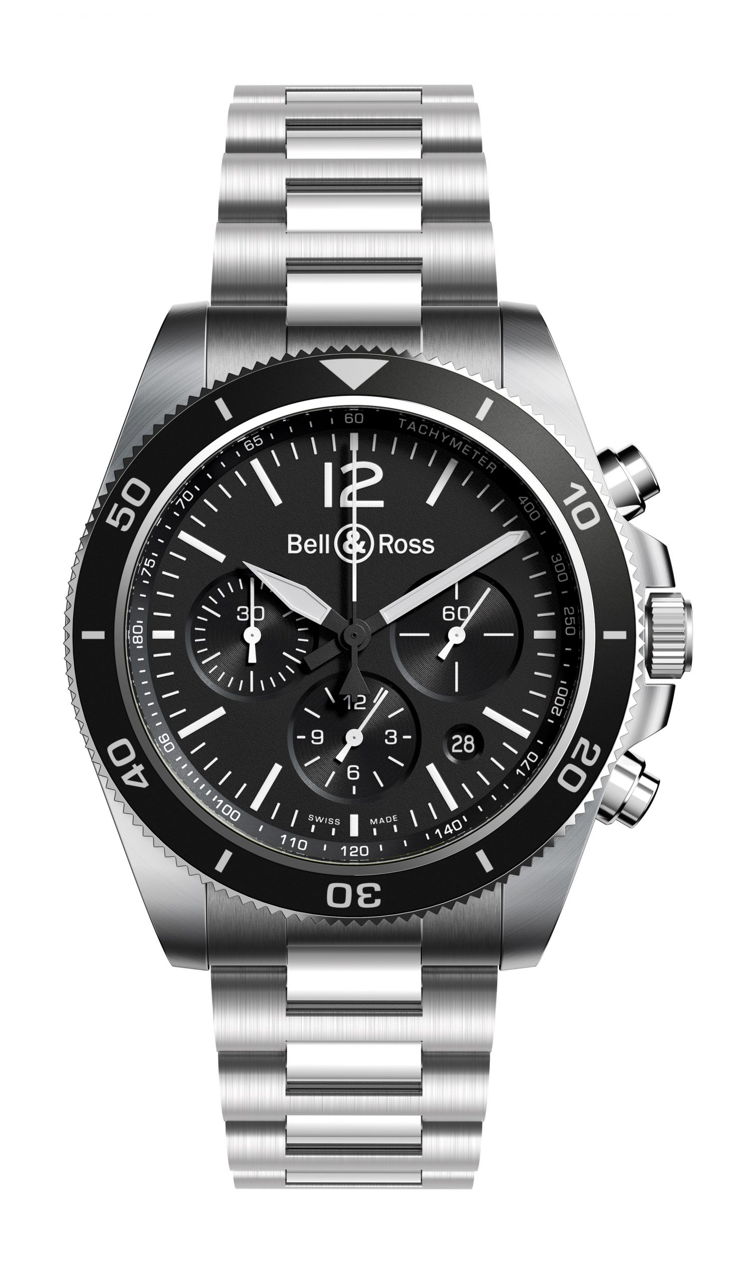 Bell & Ross BR V3-94 Black Steel luxury timepiece - detailed view